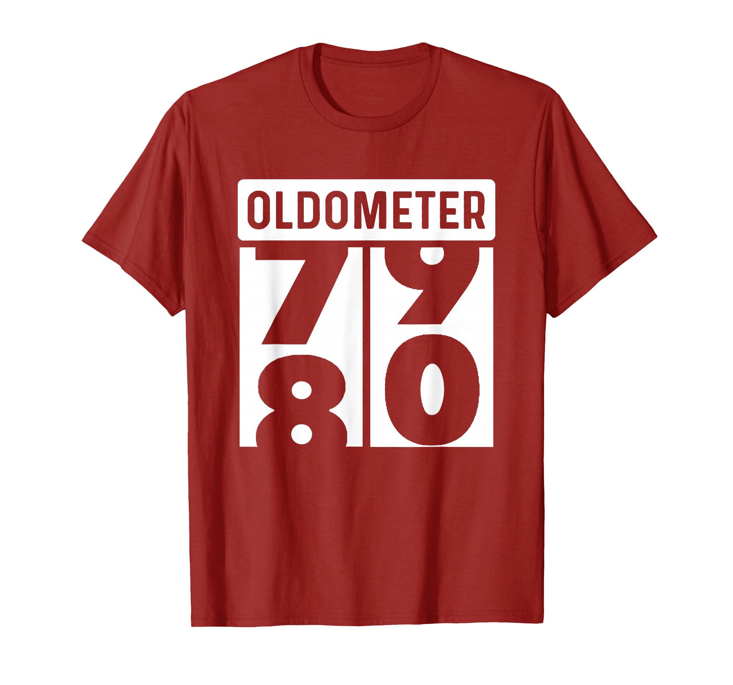 Classic Car Truck Tractor Auto Mechanic Collector Oldometer Odometer Funny 80th Birthday Gift 80 yrs Old Joke T-Shirt