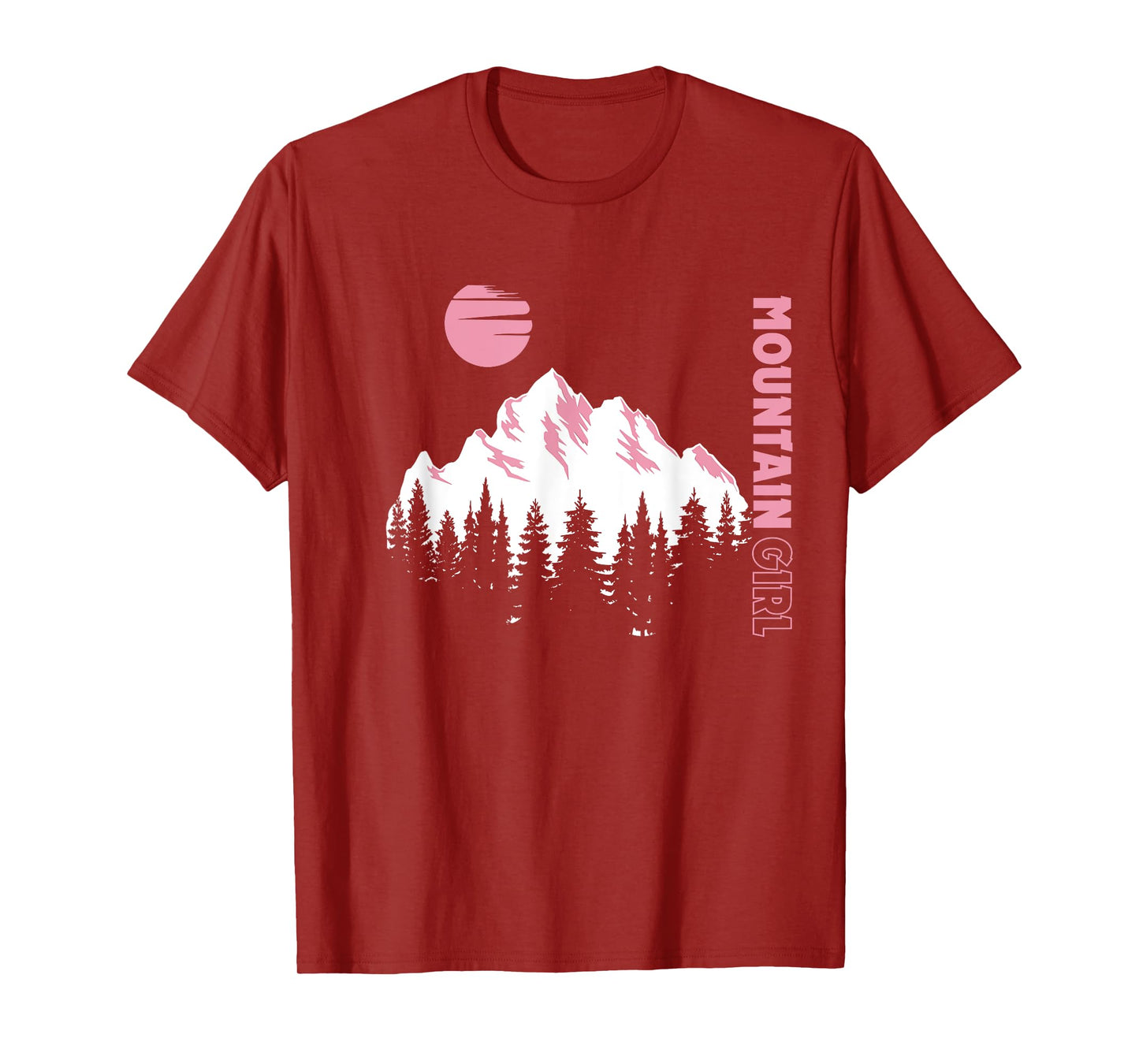 Mountain Girl Outdoor Loving Girl Mountain Moon Girl T-Shirt