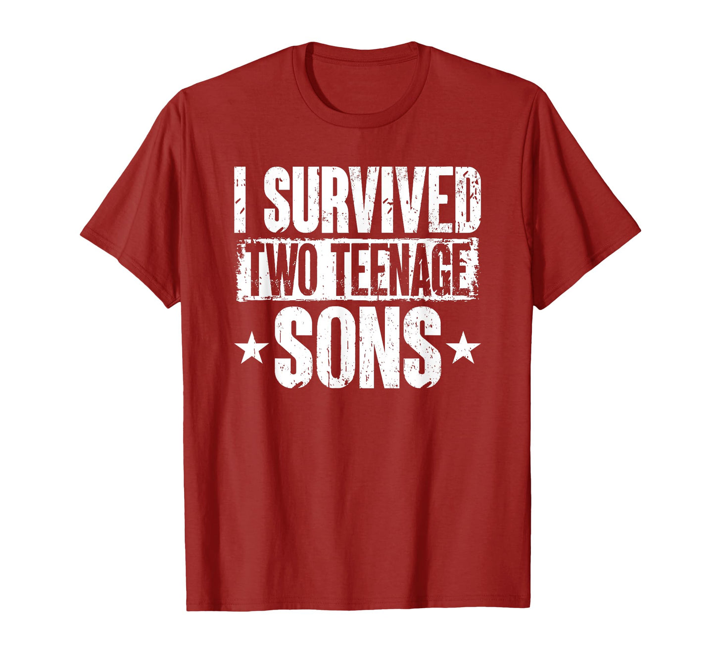 I Survived Two Teenage Sons Parenting Mom Dad Teenager Boy T-Shirt