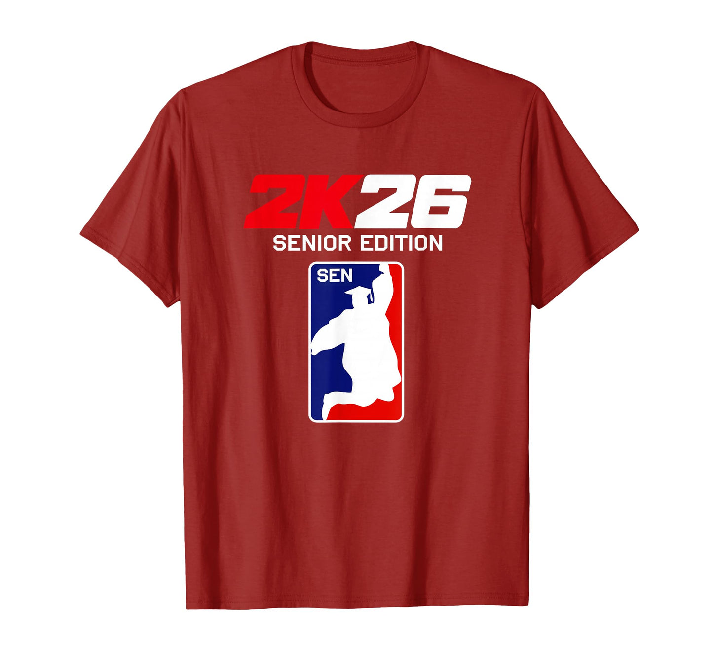 Class of 2026 Senior Year Gamer Style Basketball Grad T-Shirt