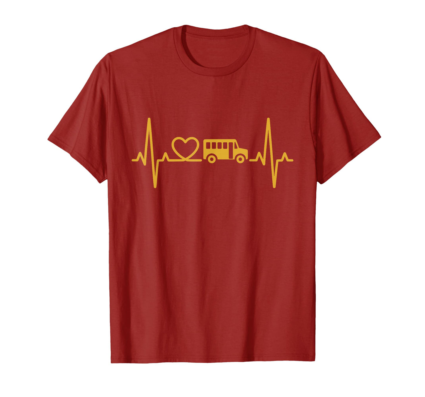 School Bus Heartbeat Transportation Driver Life Appreciation T-Shirt