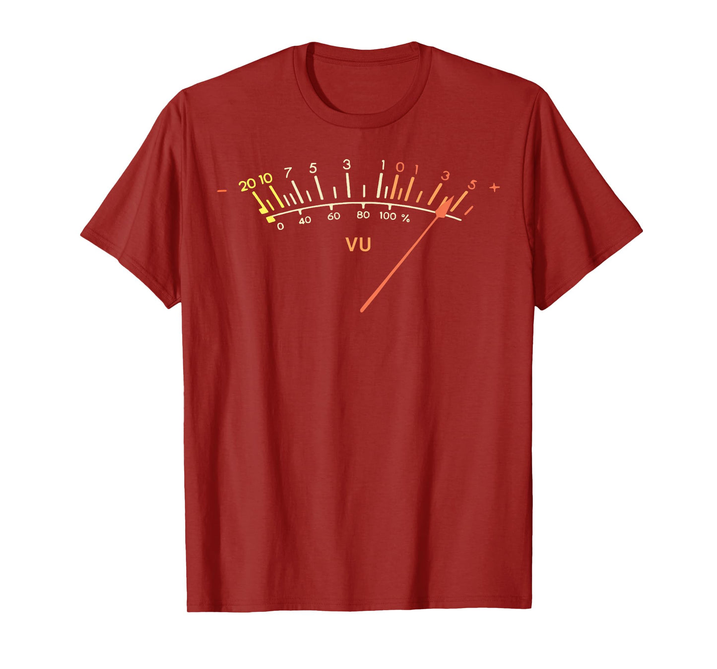 Retro VU Meter Hi-Fi Vintage Stereo Sound Audio Engineer T-Shirt