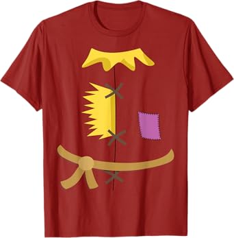 Scarecrow Costume Shirt Halloween Wizard of Oz Patch Vintage T-Shirt