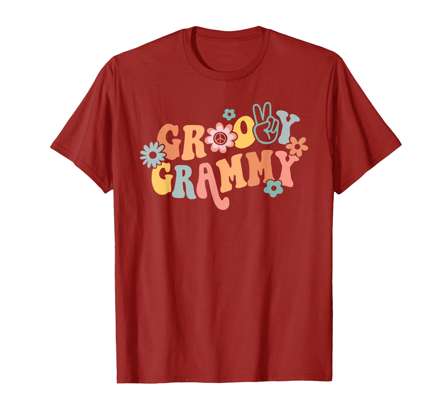 Groovy Grammy One Thankful Grammy Valentines Day Mothers Day T-Shirt
