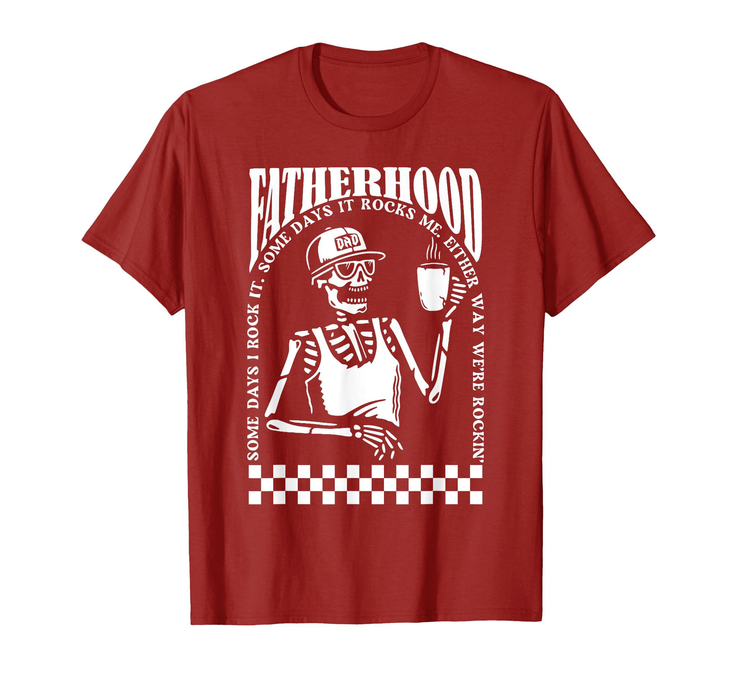 Fatherhood Tour Some Days I Rock It Some Days It Rocks Me T-Shirt