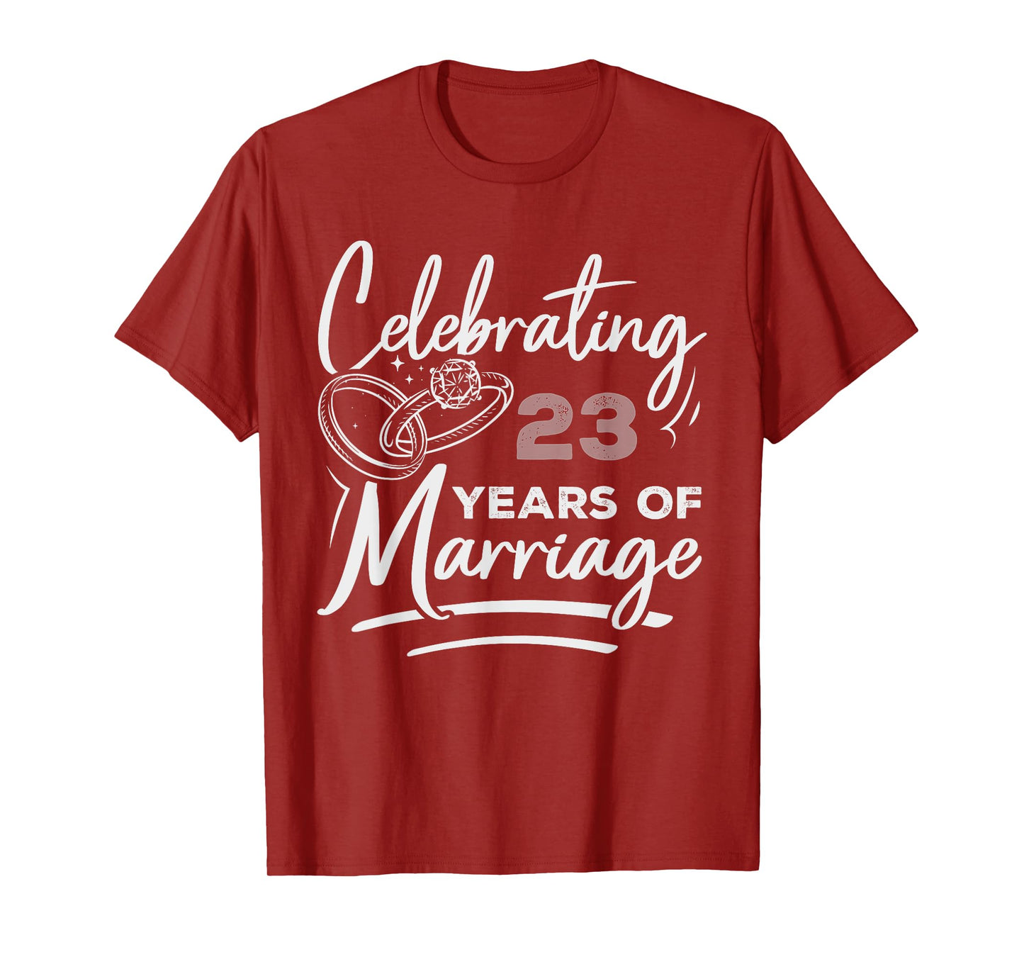 Couples Married 23-Year Funny 23th Wedding Anniversary T-Shirt