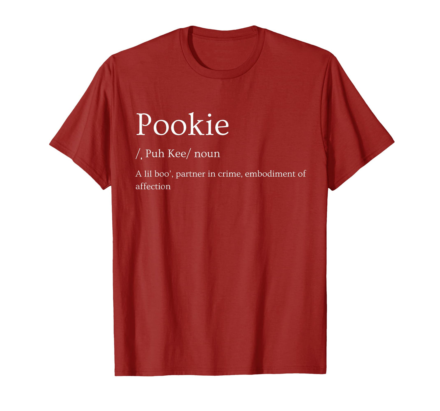 Onward! Pookie T-Shirt - Women's X-Small Black Meme T-Shirt - Short Sleeve - Mock Collar - Regular Fit - Imported