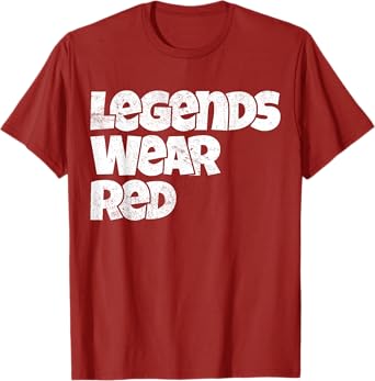 Funny Legends Wear Red Spirit Wear Team Game Color War T-Shirt