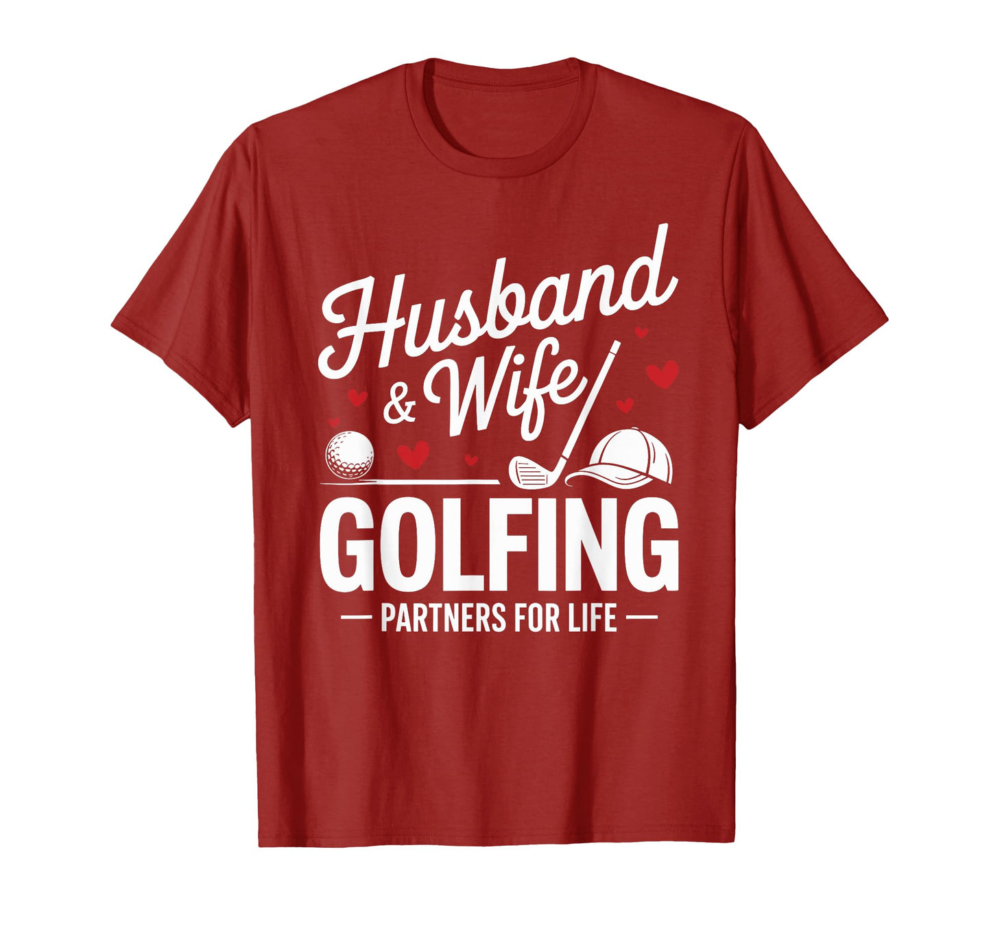 Husband and Wife Golfing Partners Couples Matching Golf T-Shirt