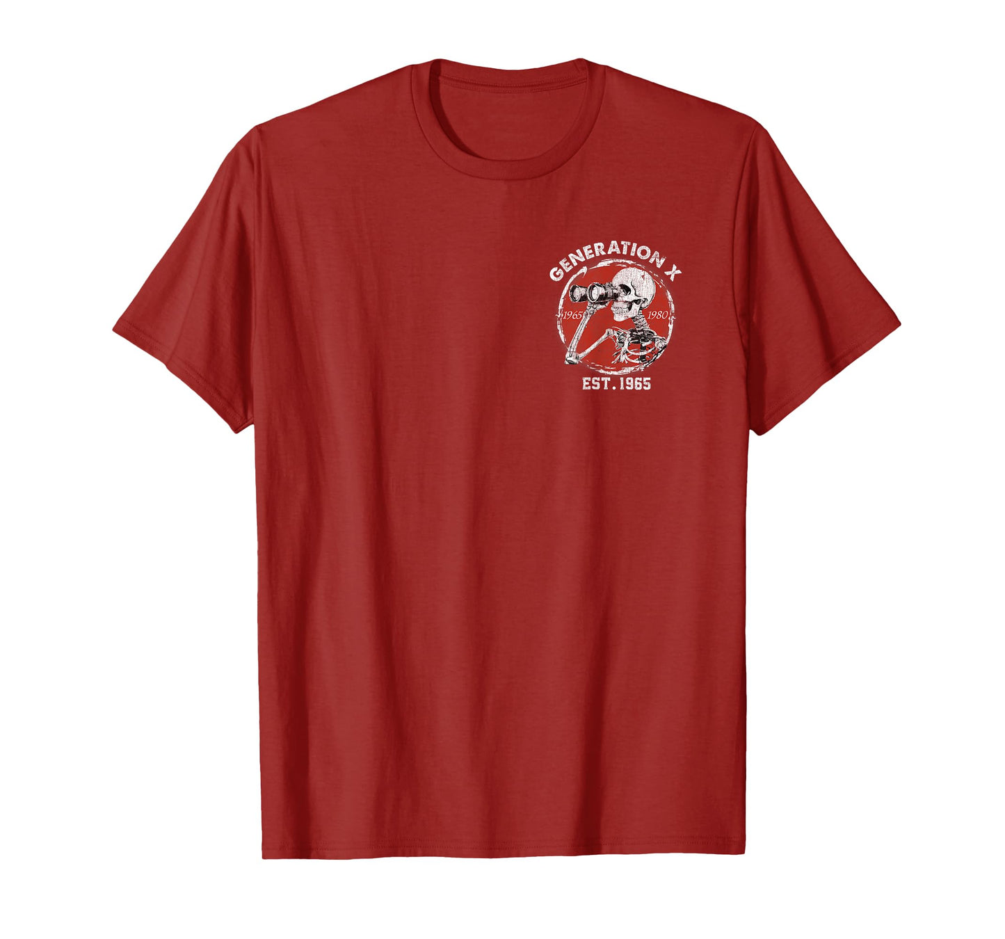 Oh Look Nobody Gives A Shit Skeleton Gen X Est.1965 Design T-Shirt