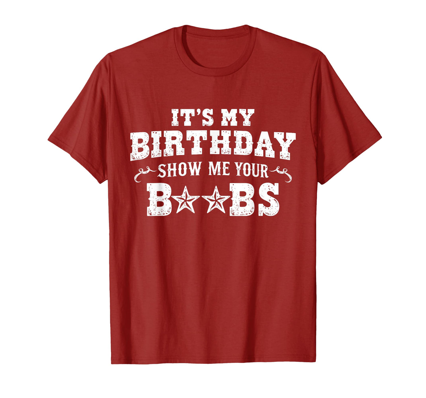 It's My Birthday Show Me Your Boobs Men's Humor Funny T-Shirt