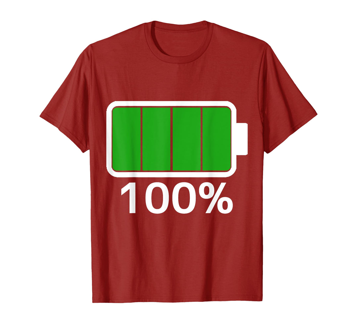 Battery 100% full energy Battery tshirt battery full T-Shirt