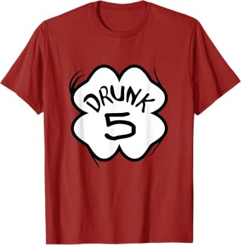 Drunk 5 Tshirt St Pattys Day Bar Crawl Group Matching T-Shirt