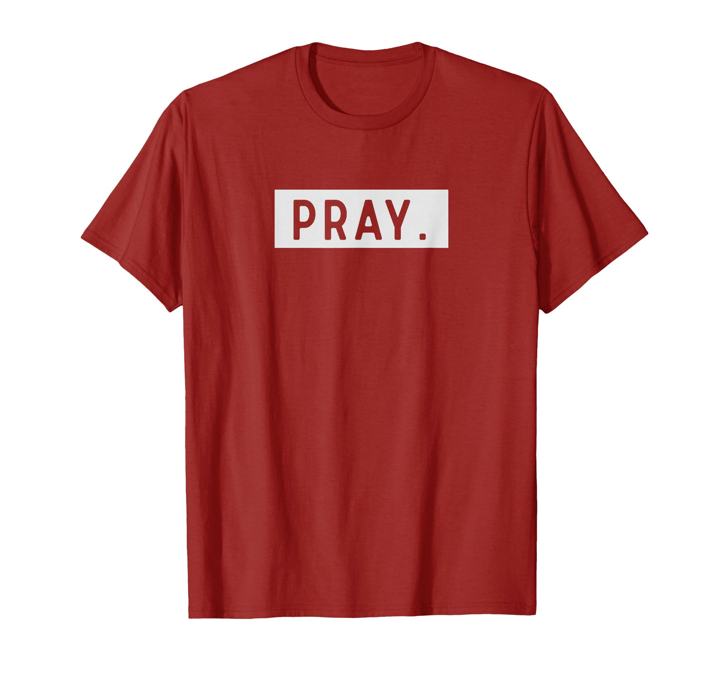 Pray Minimalist Trendy Christian Spiritual Mens Womens T-Shirt