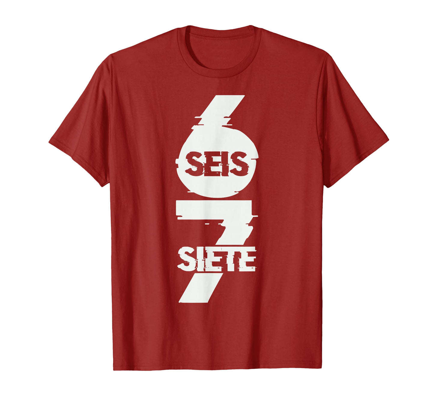 Fun Six Seven in Spanish SEIS Siete 67 Brainrot Meme T-Shirt