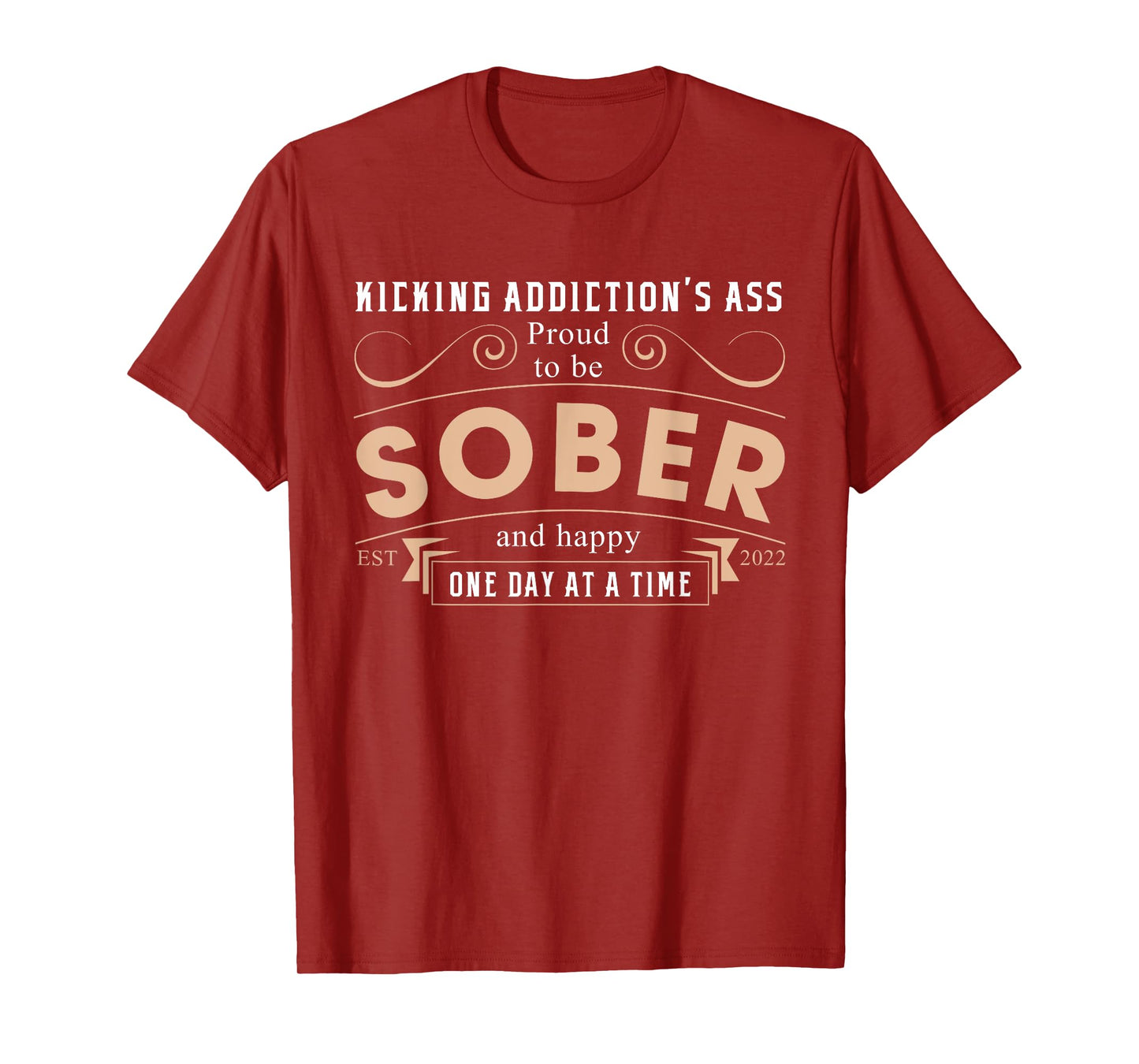 Sober Since 2022 - 3 Years Sobriety Anniversary Quote T-Shirt