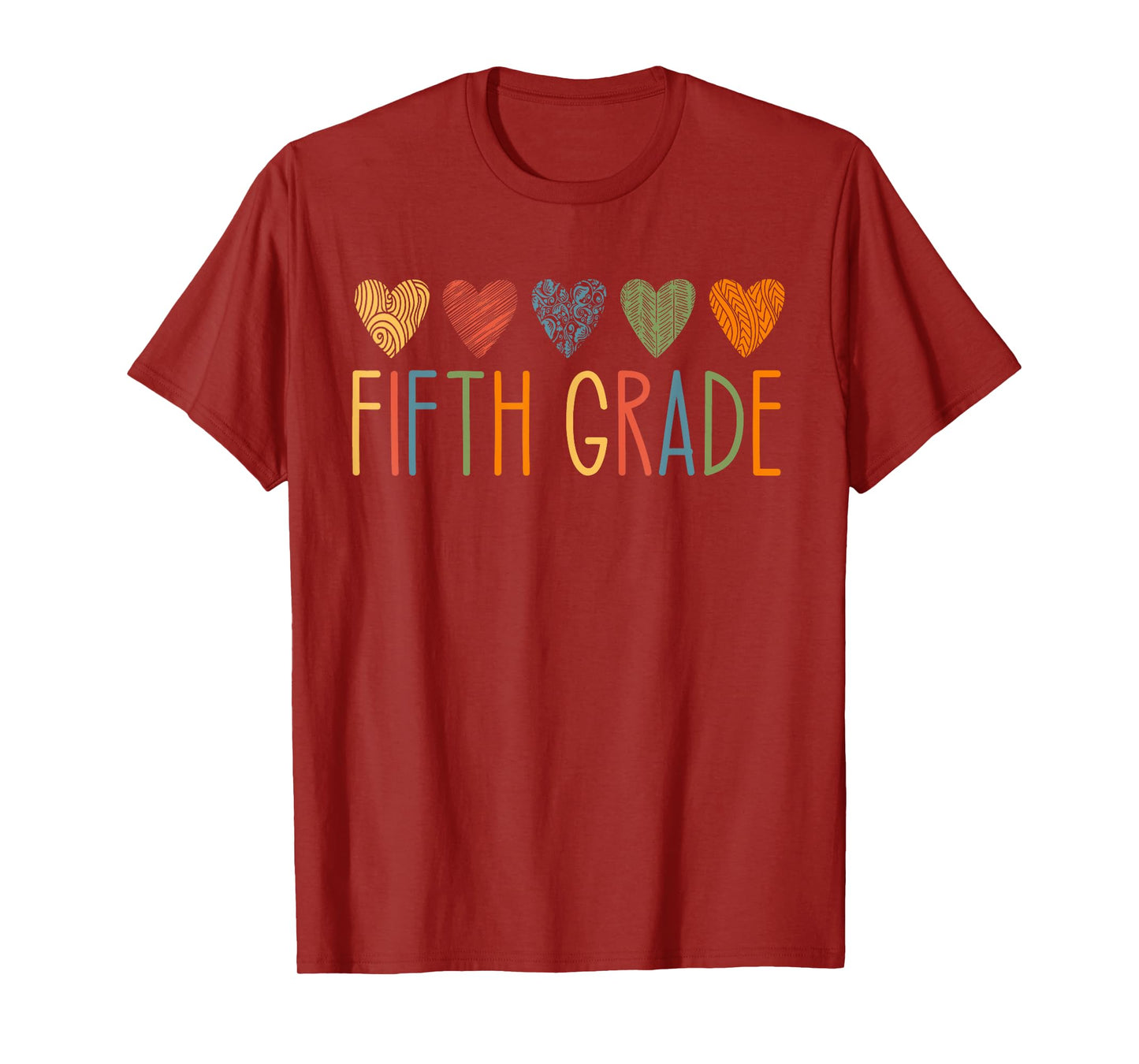 Fifth Grade Teacher Life 5th Grade Back To School Heart Love T-Shirt