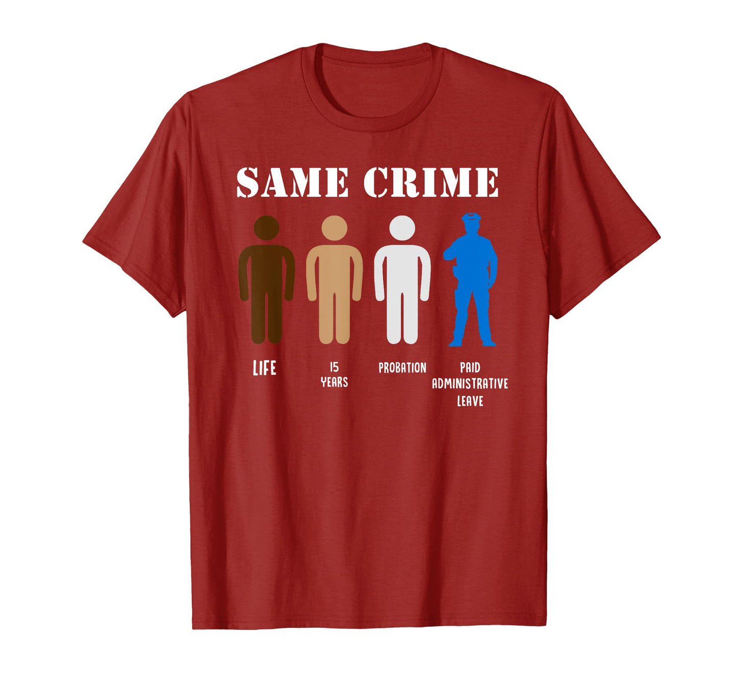 Same Crime Different Time Funny Satirical T-Shirt T-Shirt