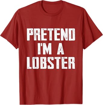 Lobster Costume Kids Boys Funny Easy Costume For Halloween T-Shirt