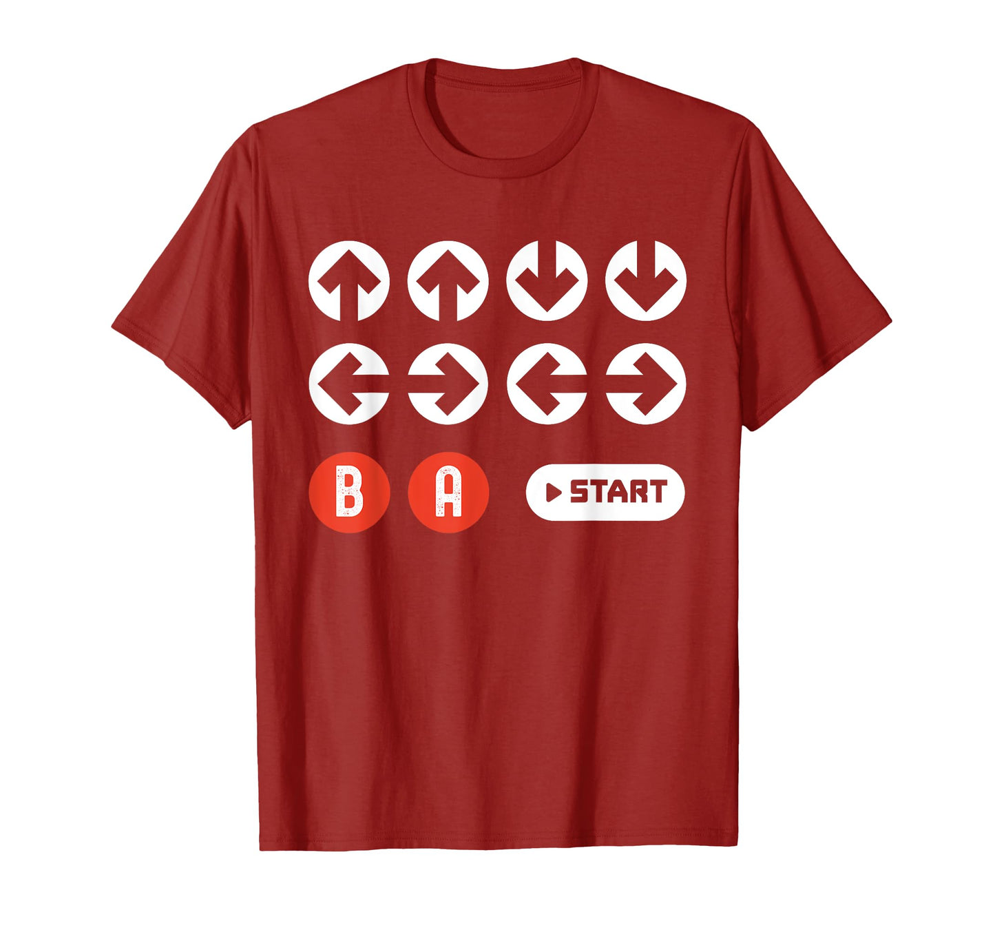 Up Up Down Left Right B A Start Cheat Code Funny Video Game T-Shirt
