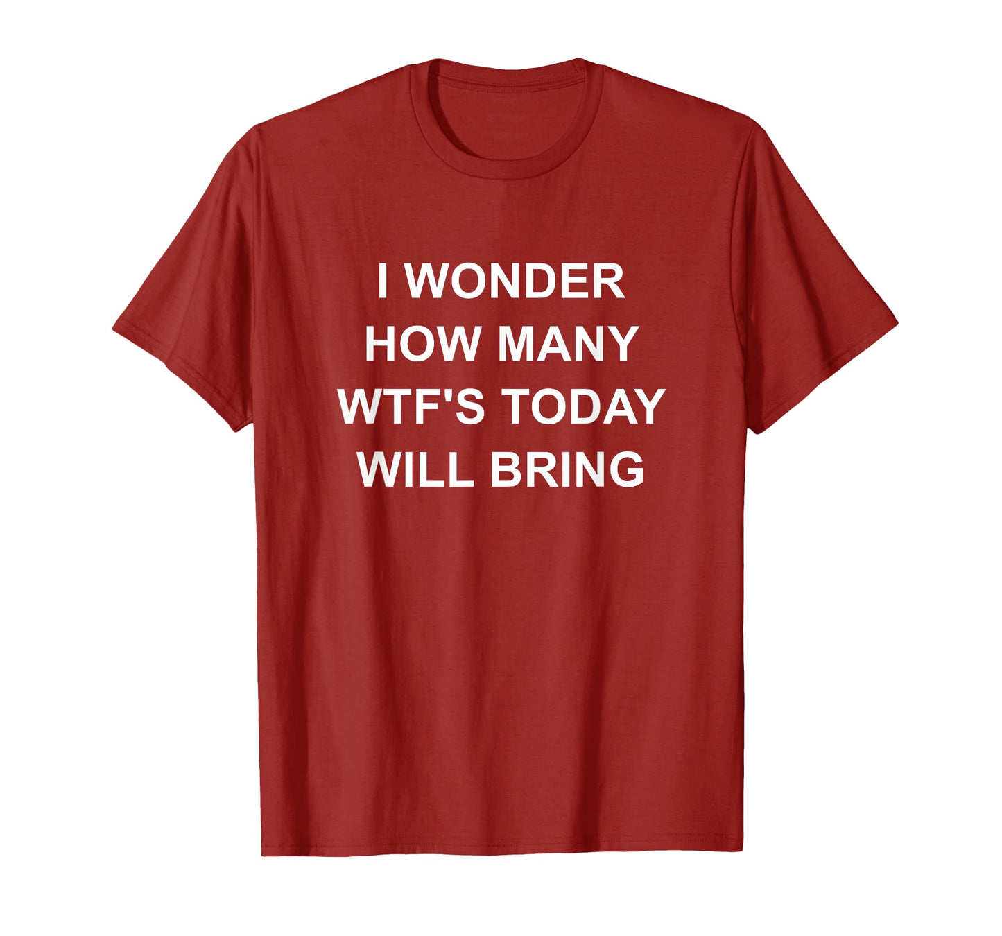 I Wonder How Many WTF'S Today Will Bring, Funny, Jokes T-Shirt