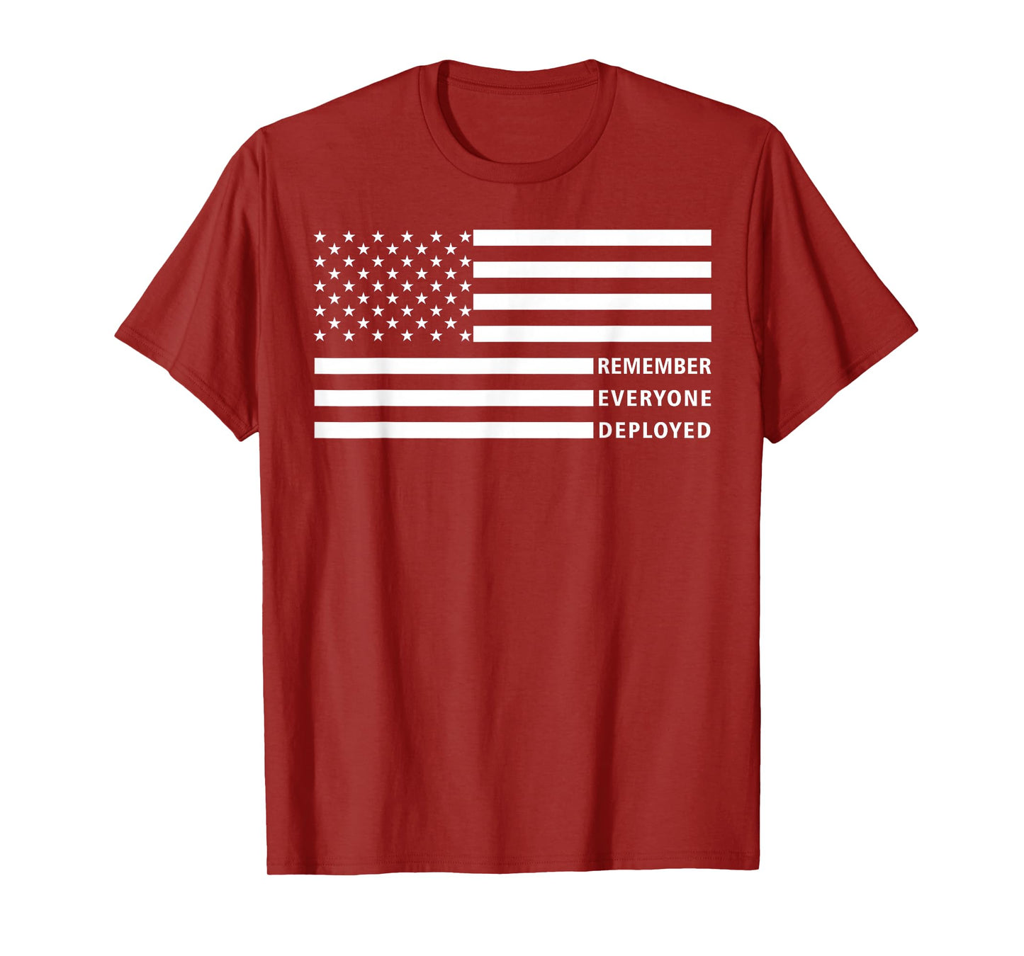 American Flag RED Friday Remember Everyone Deployed Military T-Shirt