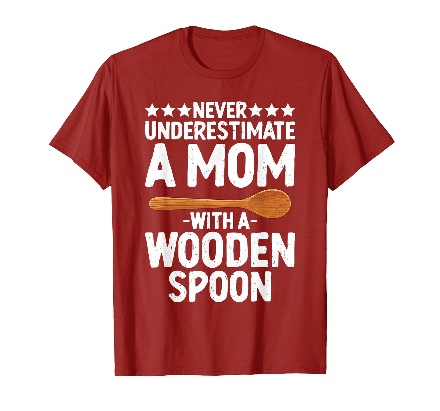 Women Funny Wooden Spoon Survivor Mom With A Wooden Spoon T-Shirt