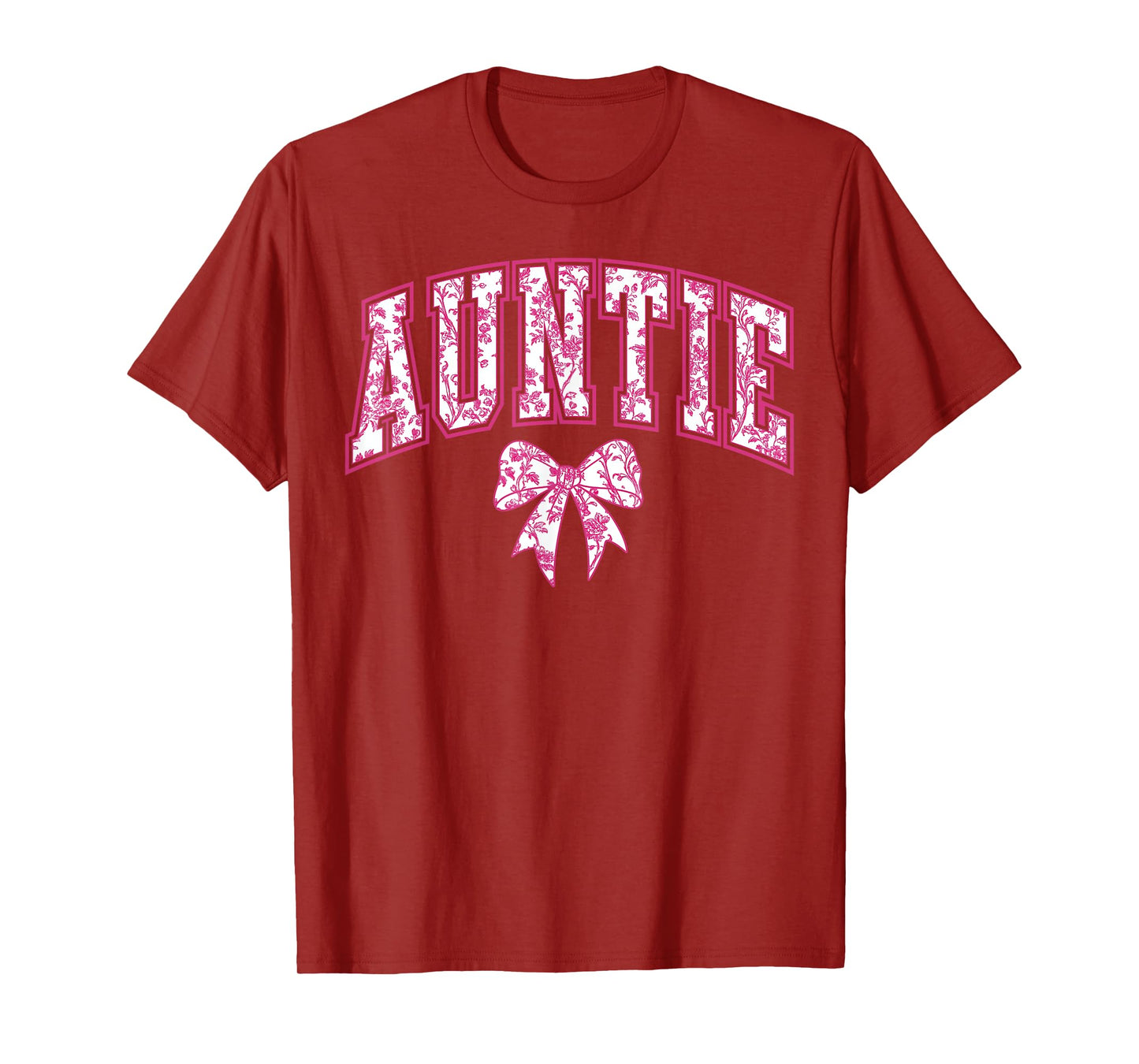 Auntie Coquette Bow Pink Aesthetic Mother's Day Aunt T-Shirt