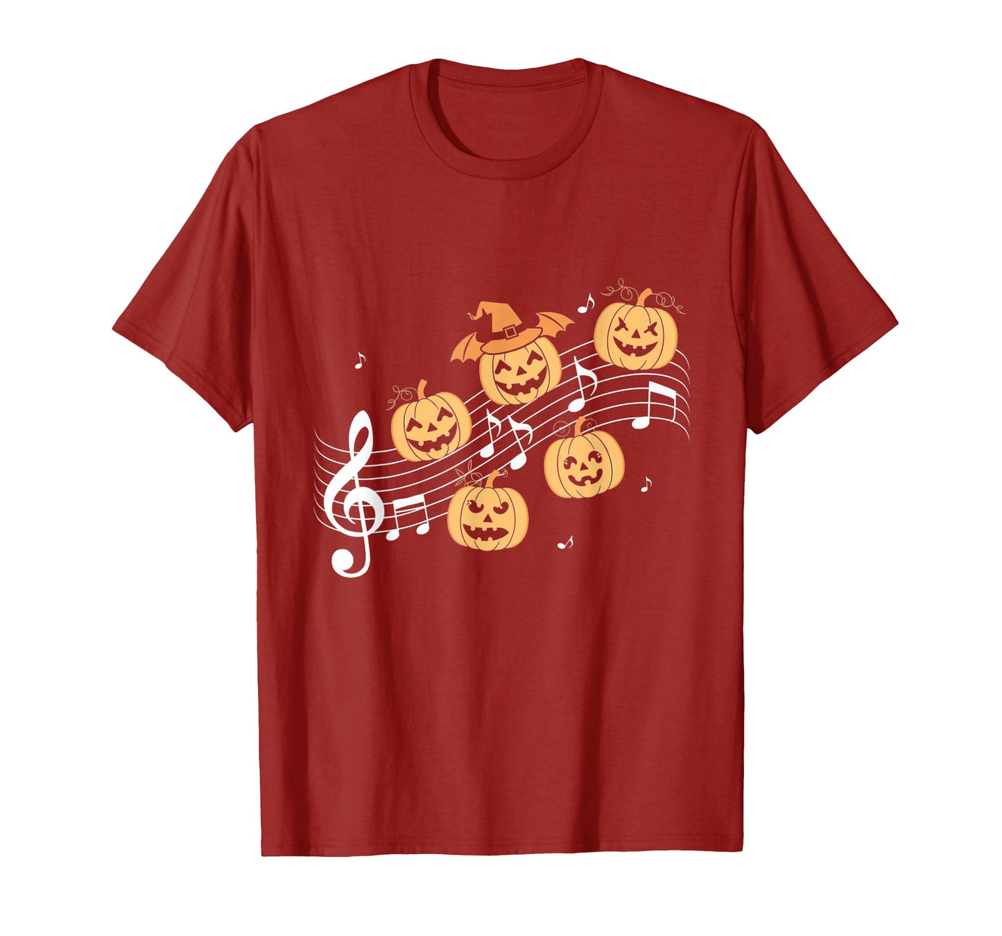 Music Note Pumpkin Fall Music Teacher Halloween Costume T-Shirt