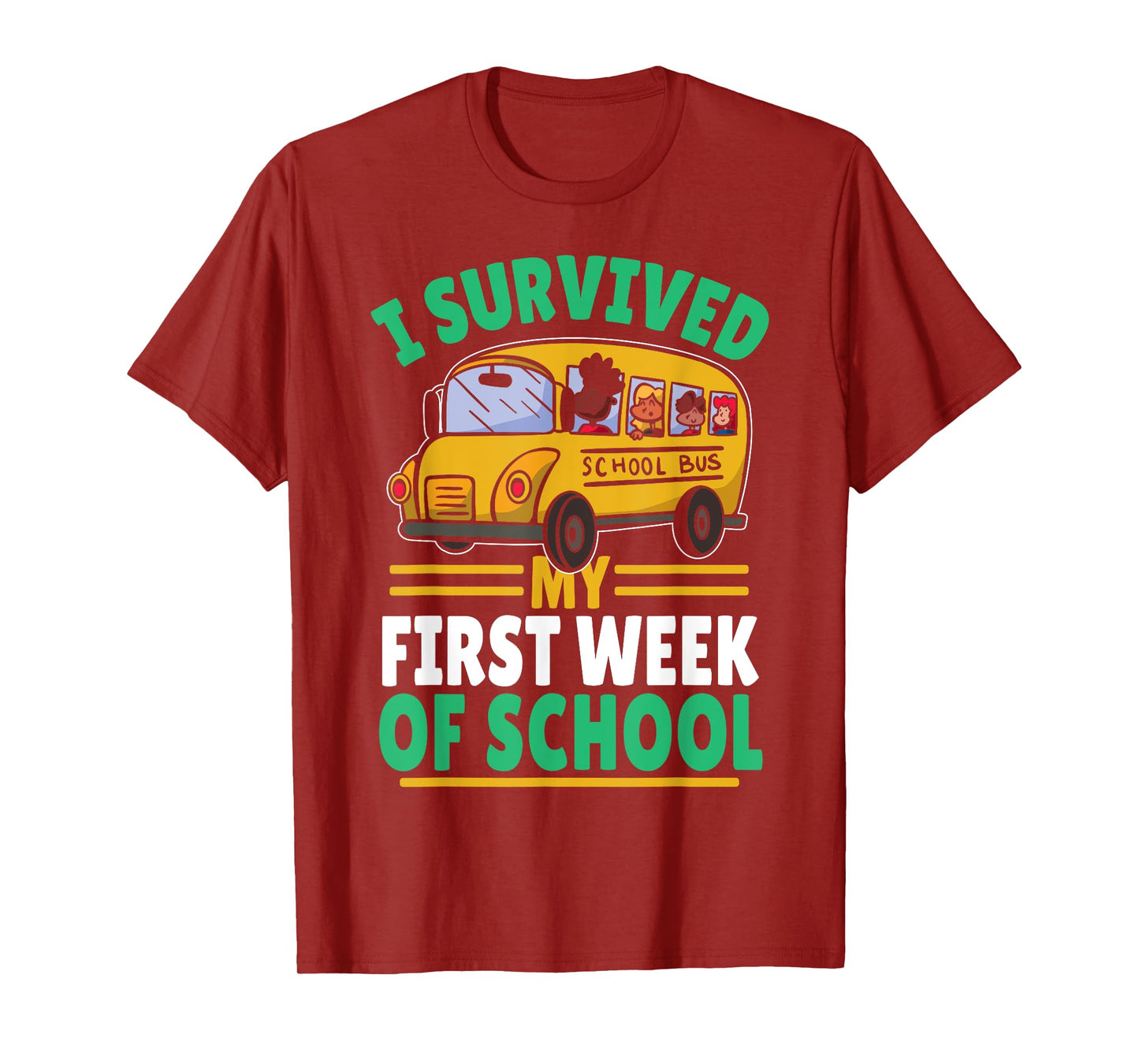 Student Life School Start I Survived My First Week of School T-Shirt