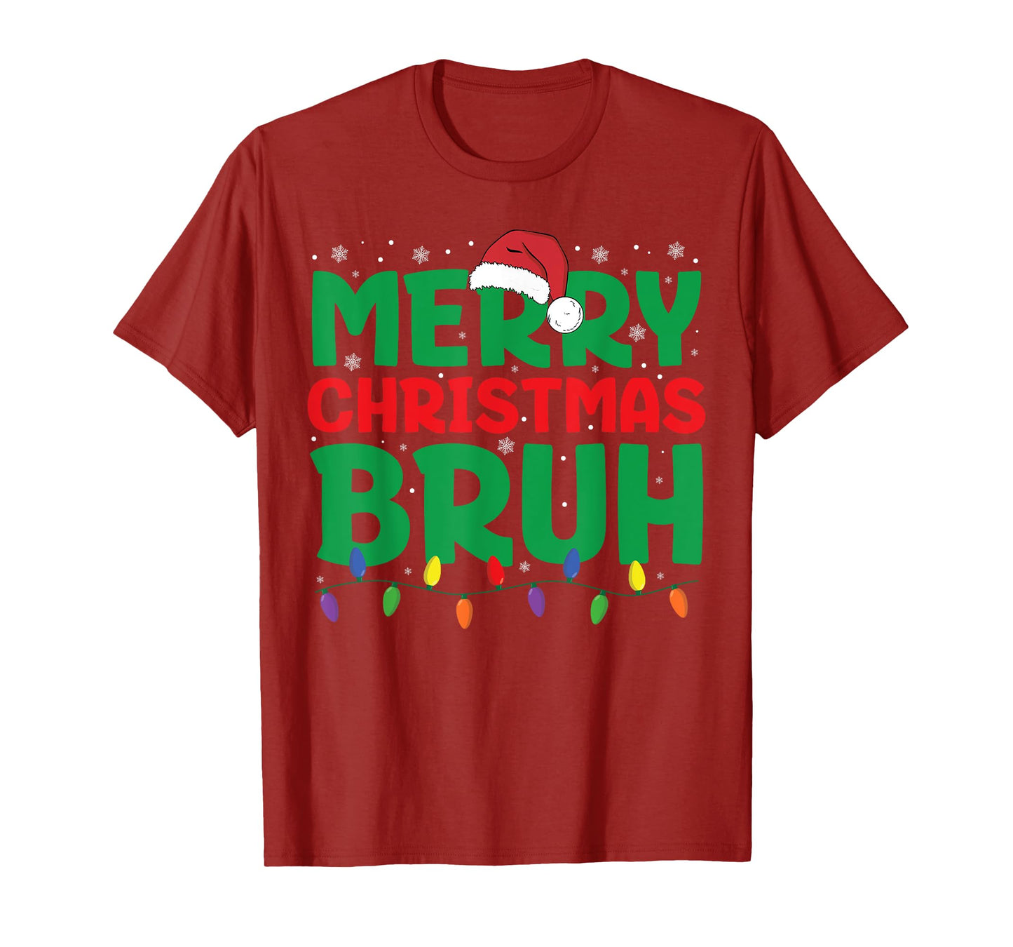 Bruh Meme Funny Saying Bro Greeting Teens Boys Men Christmas T-Shirt