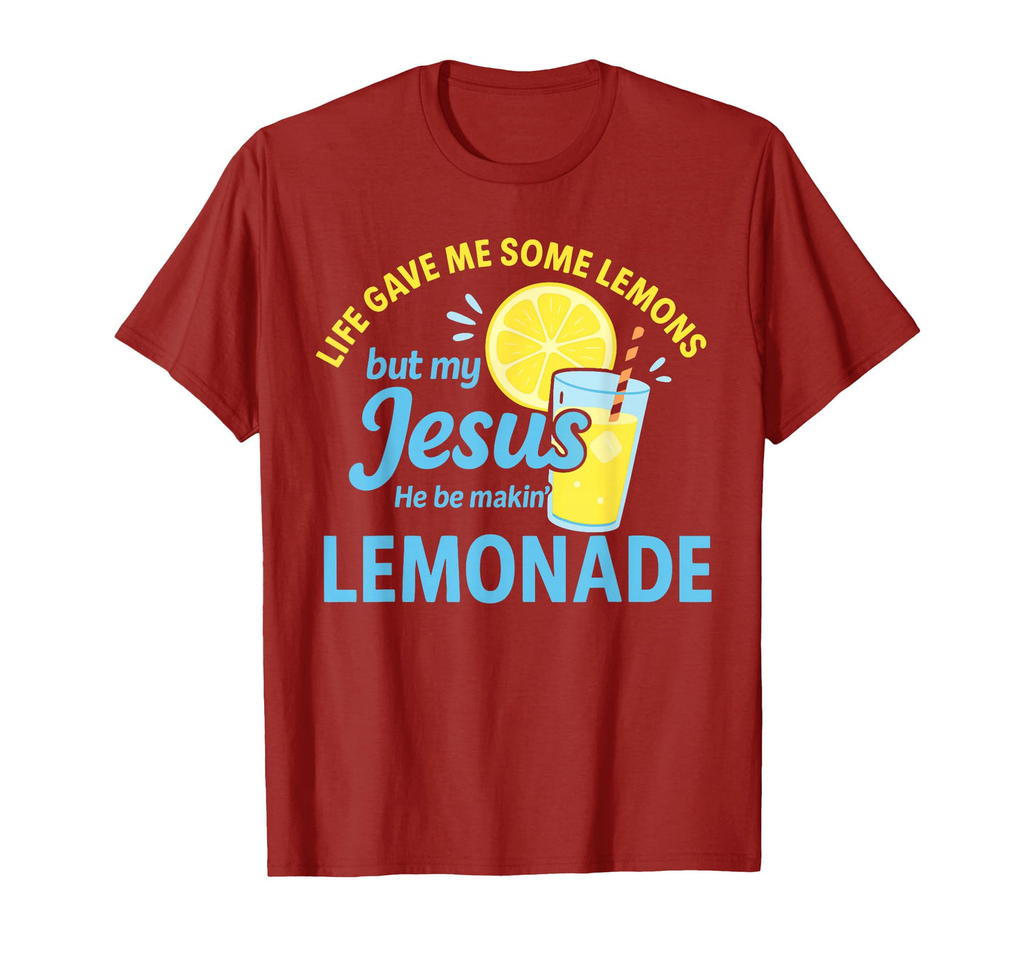 Jesus Making Lemonade Christian Faith Design T-Shirt