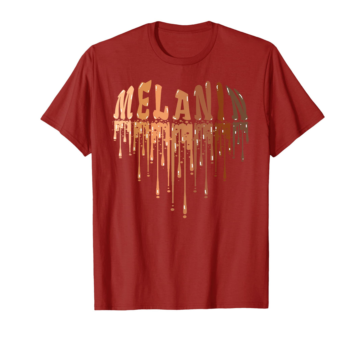 Drippin Melanin Heart Love Black History Pride Women Girls T-Shirt