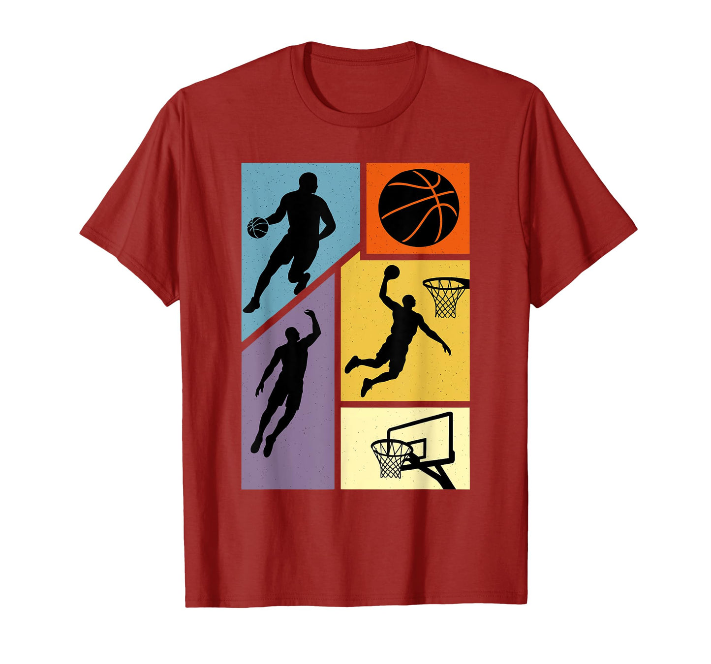 Basketball Hoop Life Player Vintage Sport Player Men Boys T-Shirt