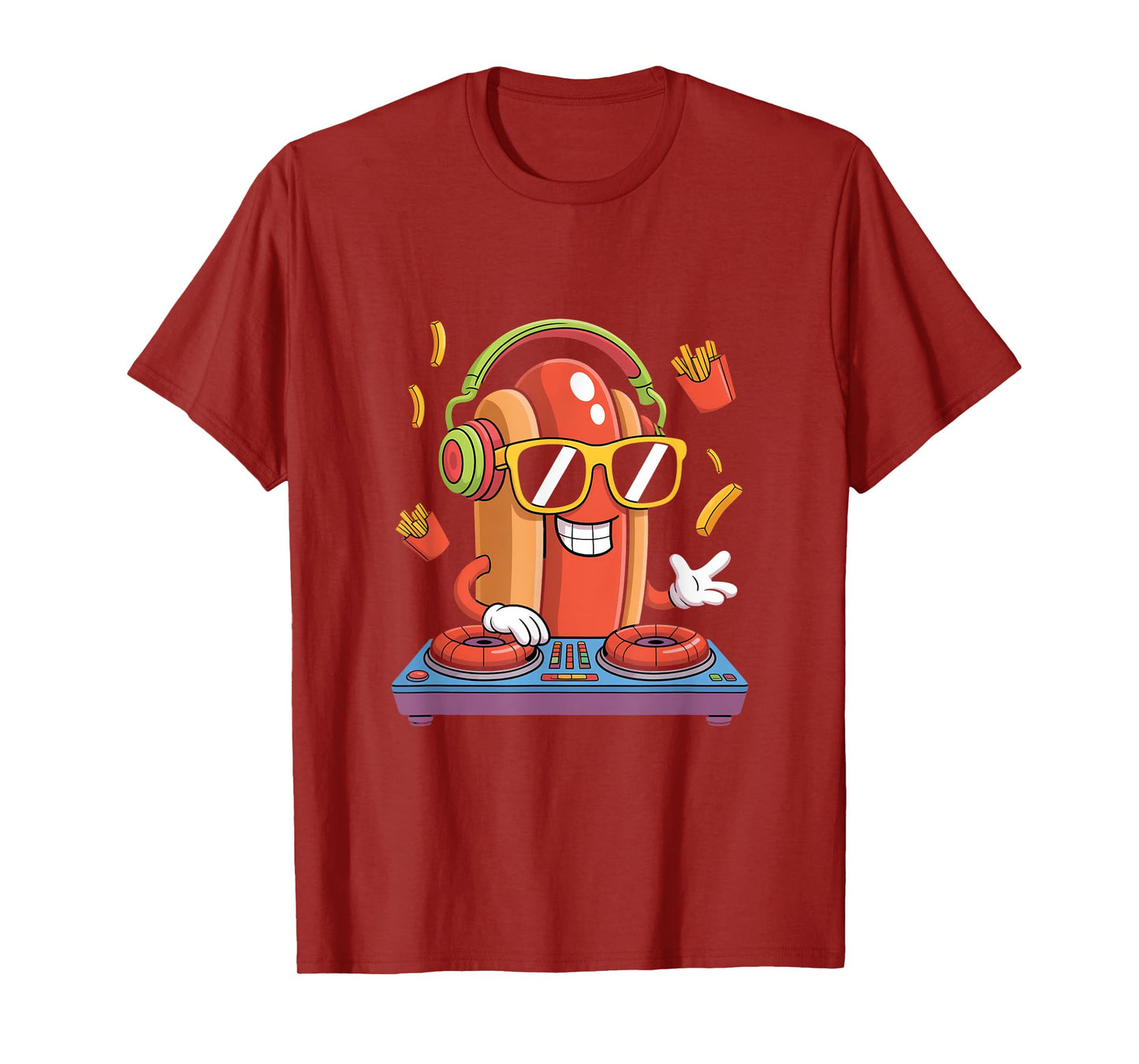 Dj Food Spinning Hotdog Groovy Beats T-Shirt