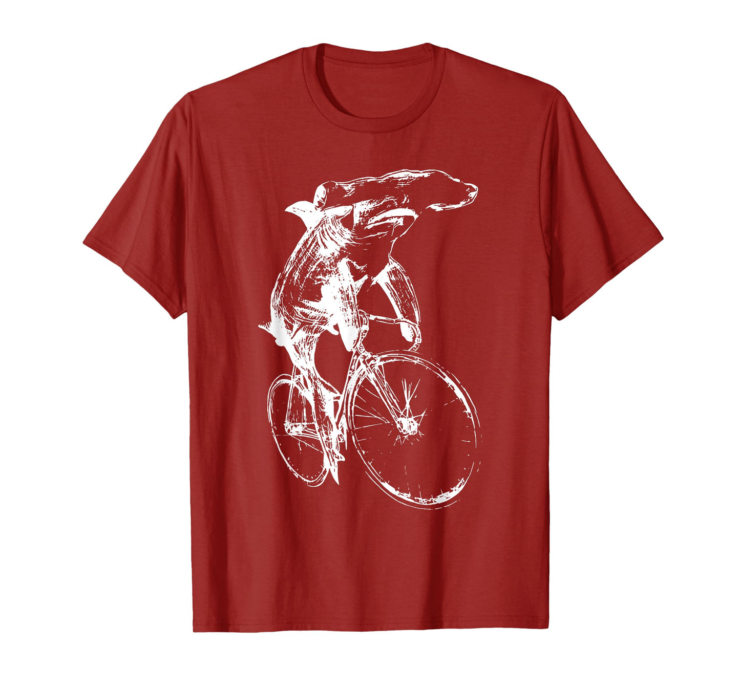 Hammerhead Sharks Riding Bicycle Retro Cycling Biking Biker T-Shirt