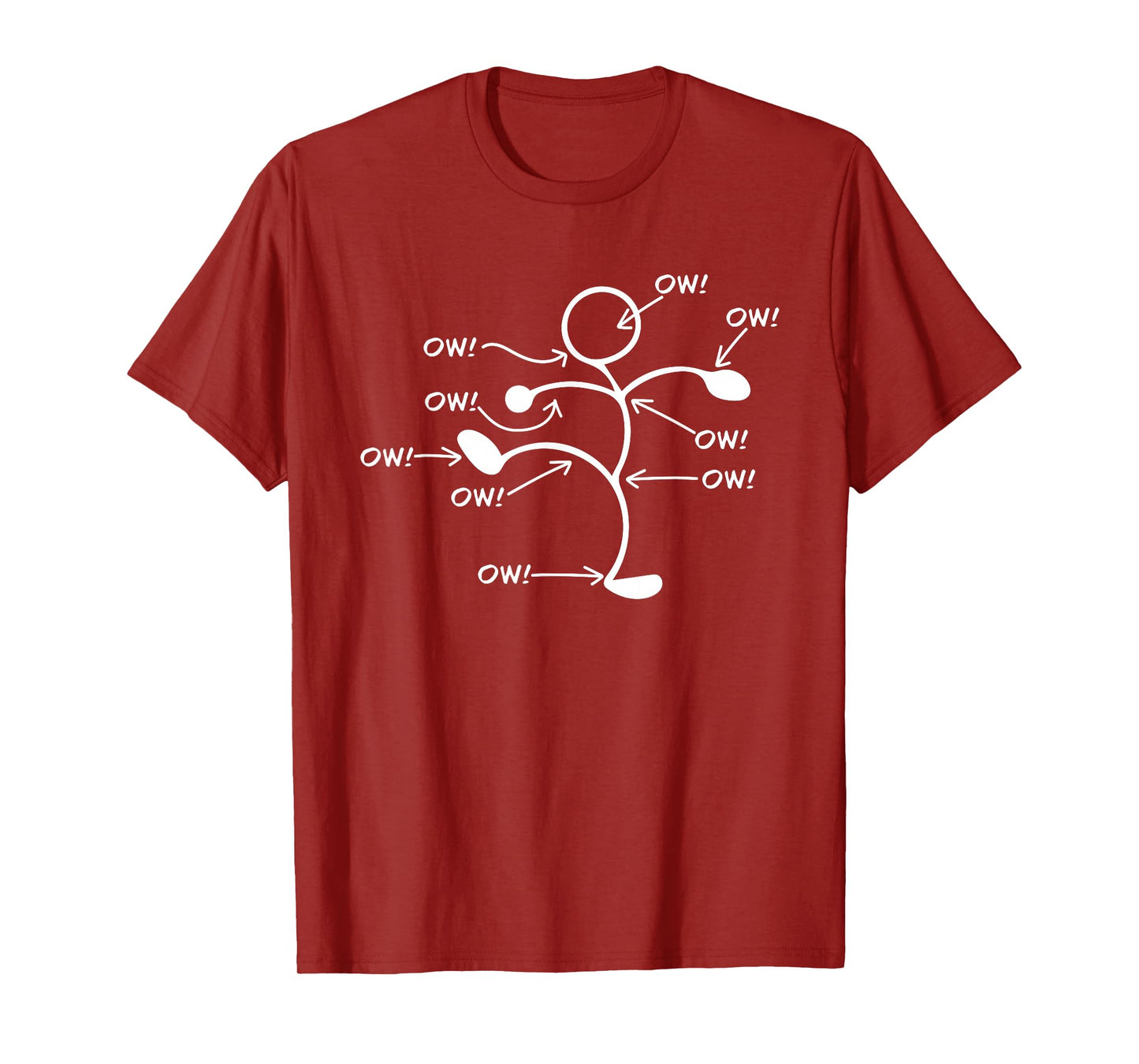Ow Figure Funny Humor Sketch T-Shirt