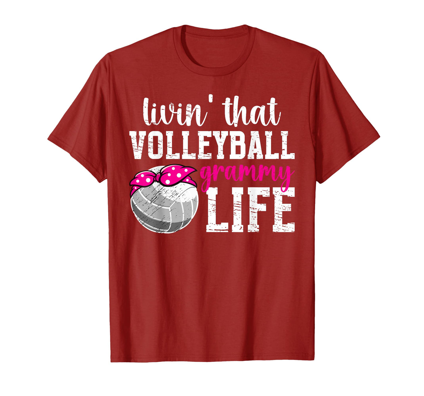 Volleyball Grammy Life Grandma Grammy Of A Volleyball Player T-Shirt