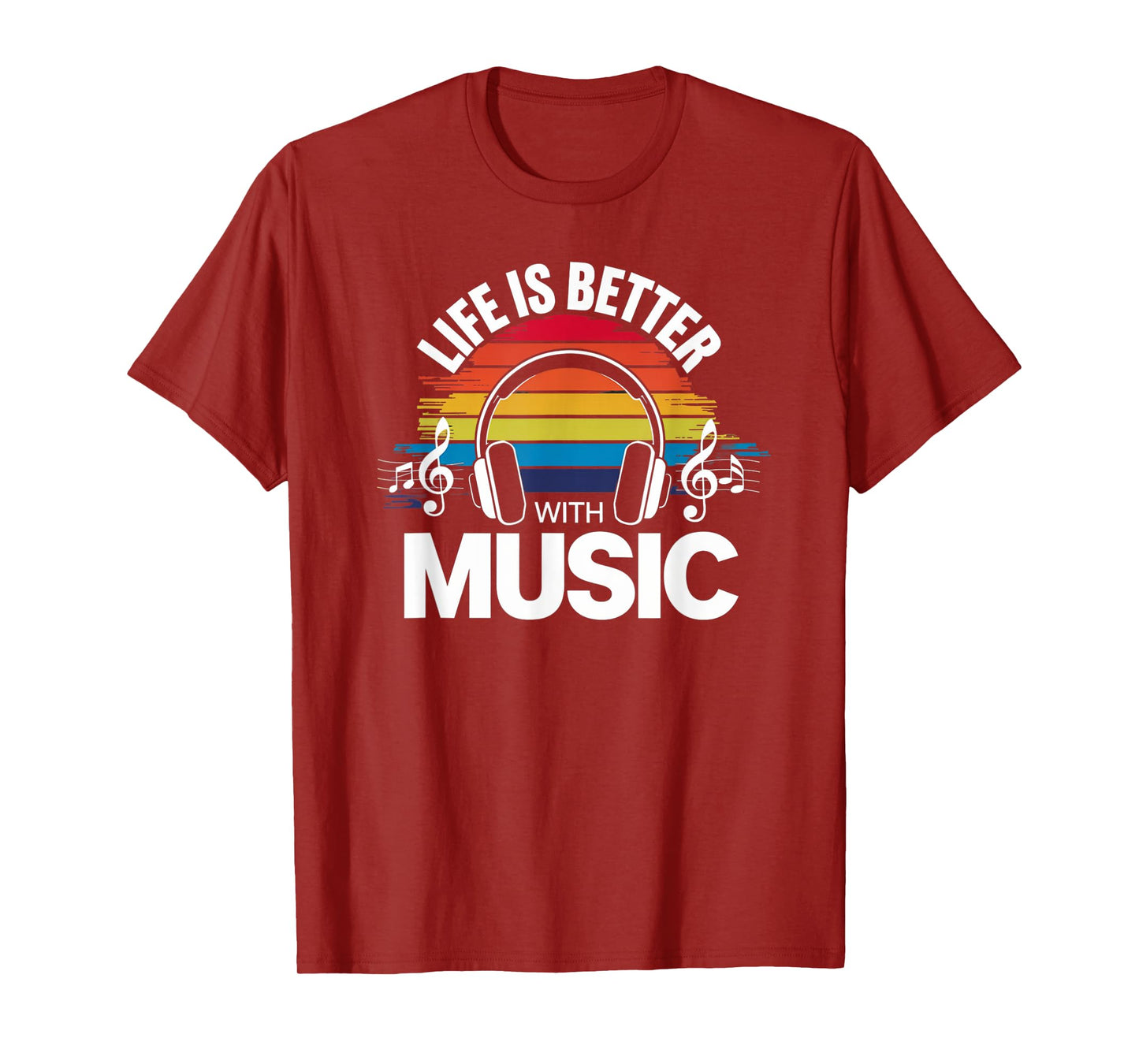 Life Is Better, With Music Lover Musician Vintage Music DJ T-Shirt
