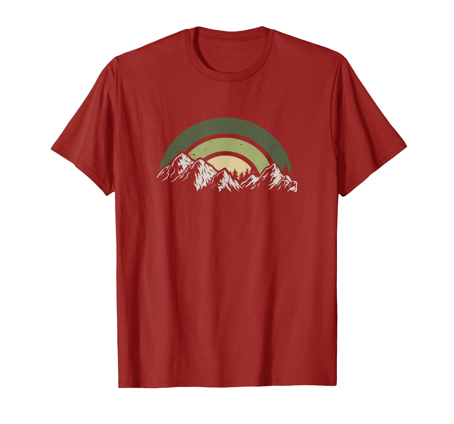 Vintage Nature Graphic Trees Mountains Moon Wildlife Men T-Shirt