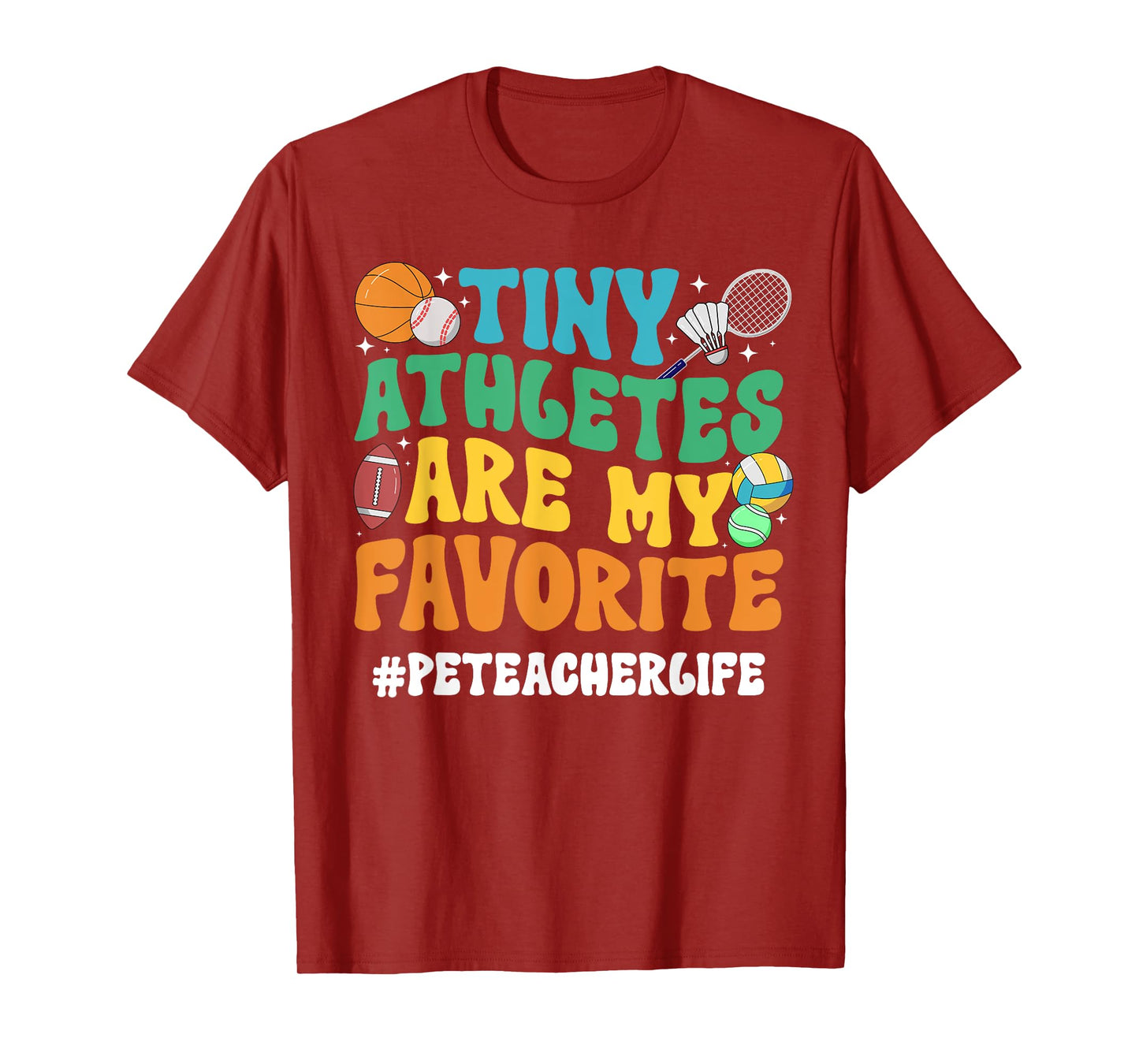 PE Teacher Life Physical Education Teacher Groovy T-Shirt