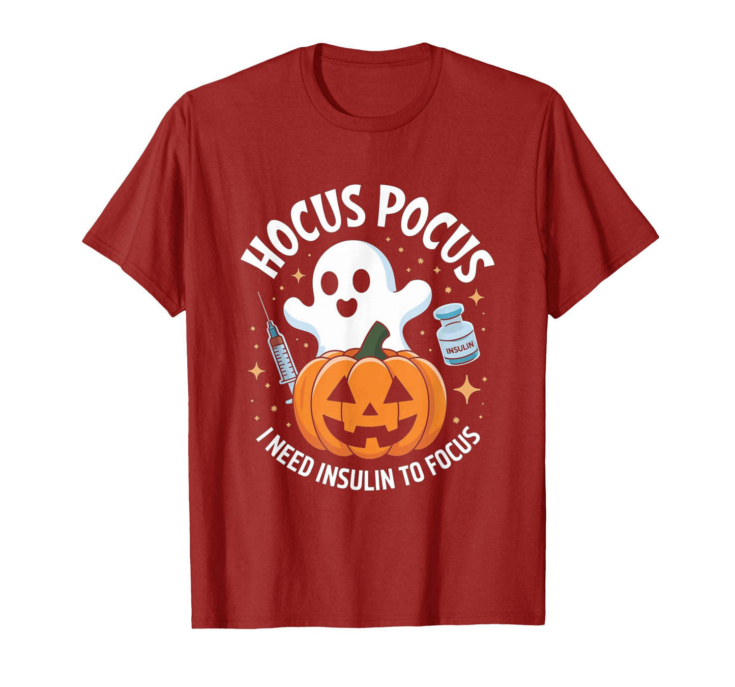 Hocus Pocus I Need Insulin To Focus Diabetes Halloween T-Shirt