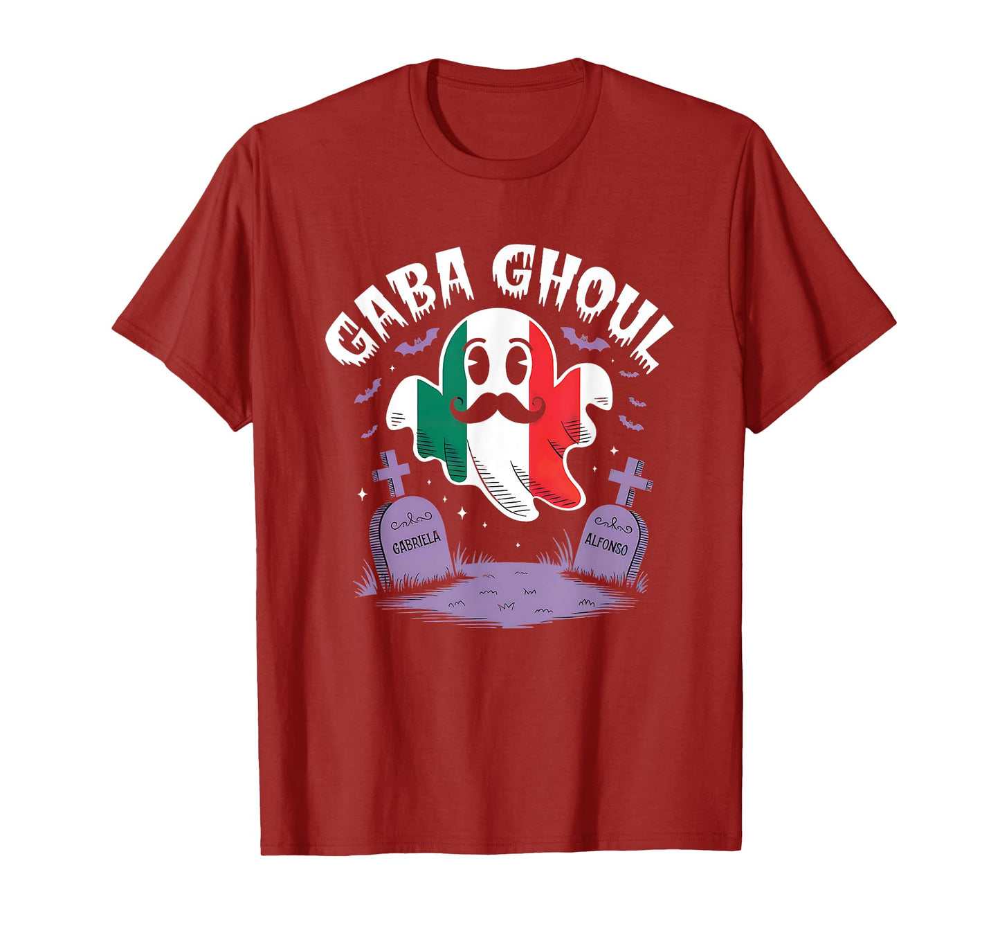Halloween Graveyard Gaba Ghoul Ghost Funny Italian Gabagool T-Shirt