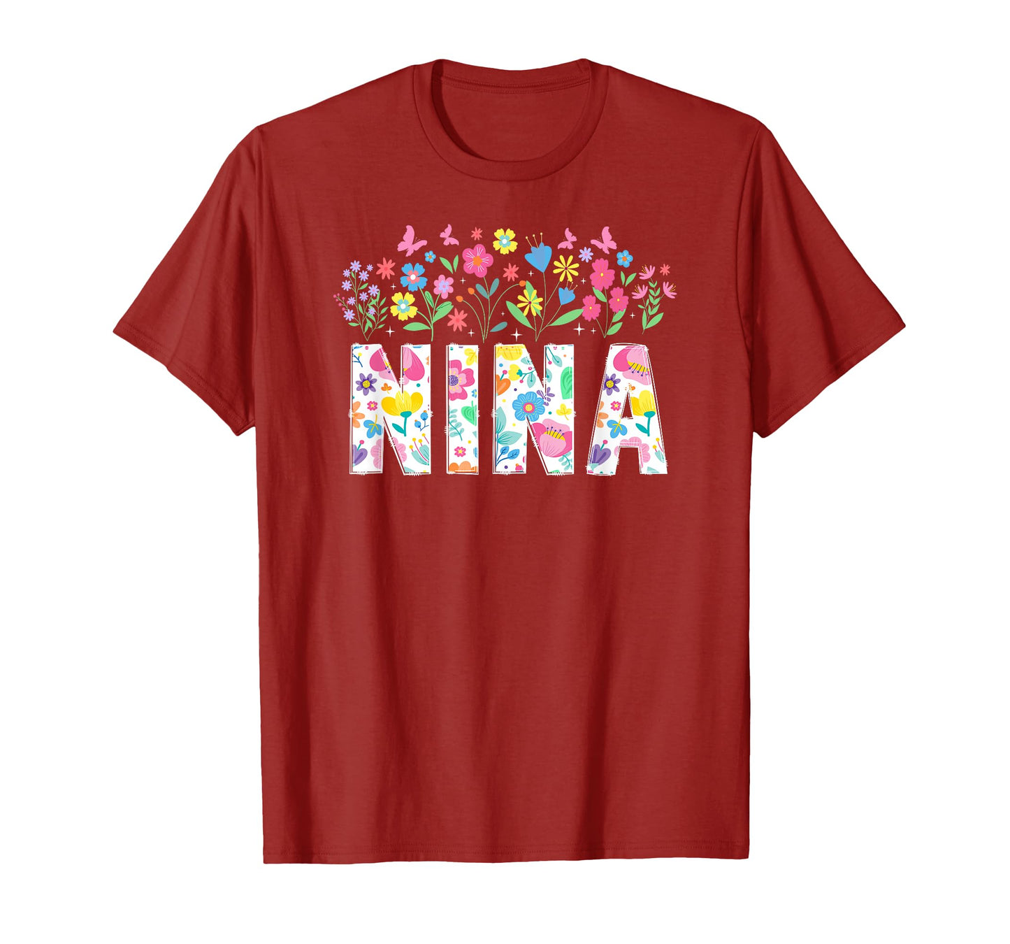 Nina Flowers Nina Grandmother Nina Grandma T-Shirt