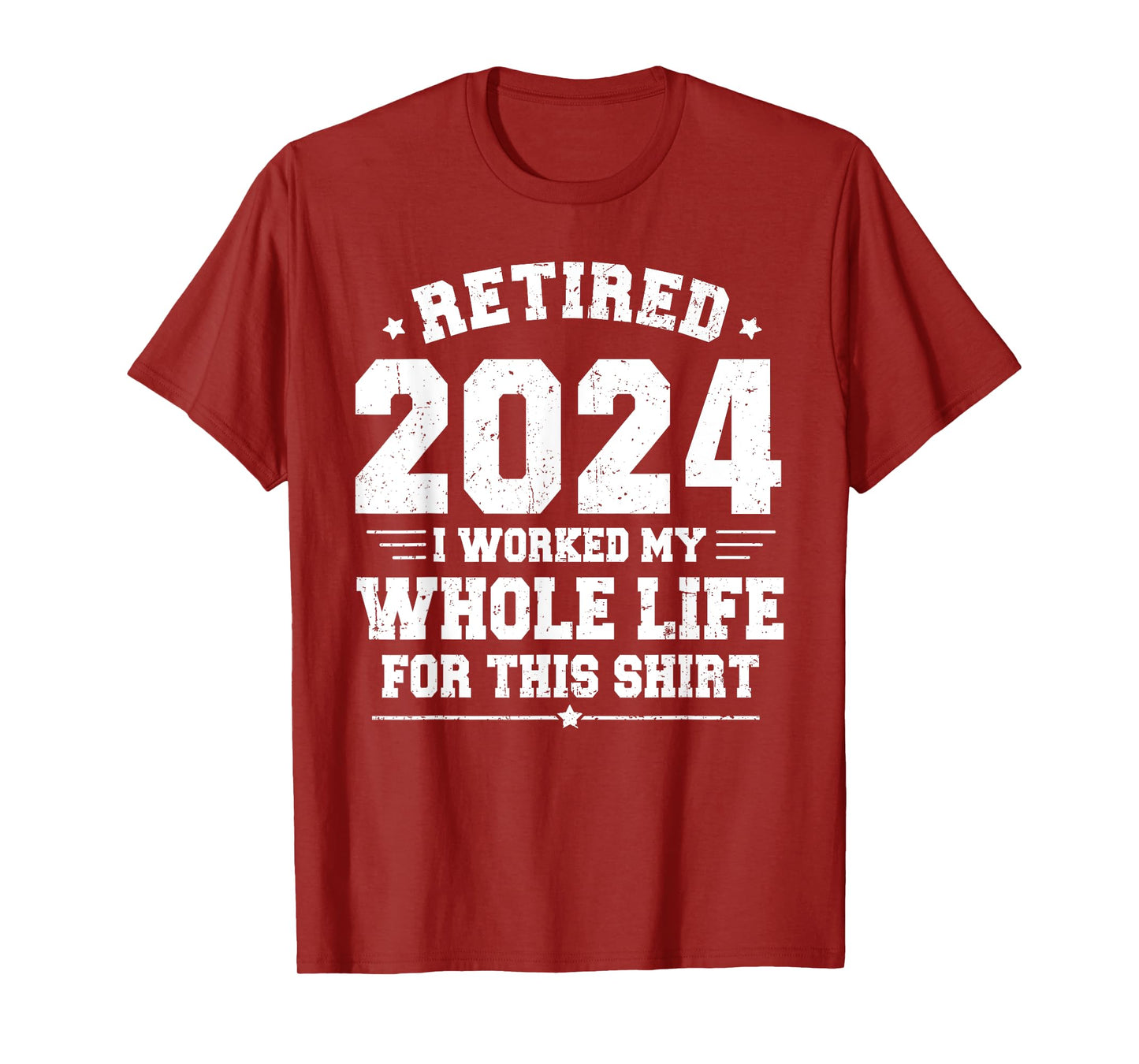 Retired 2024 Retirement Men Women Humor Funny Retirement T-Shirt