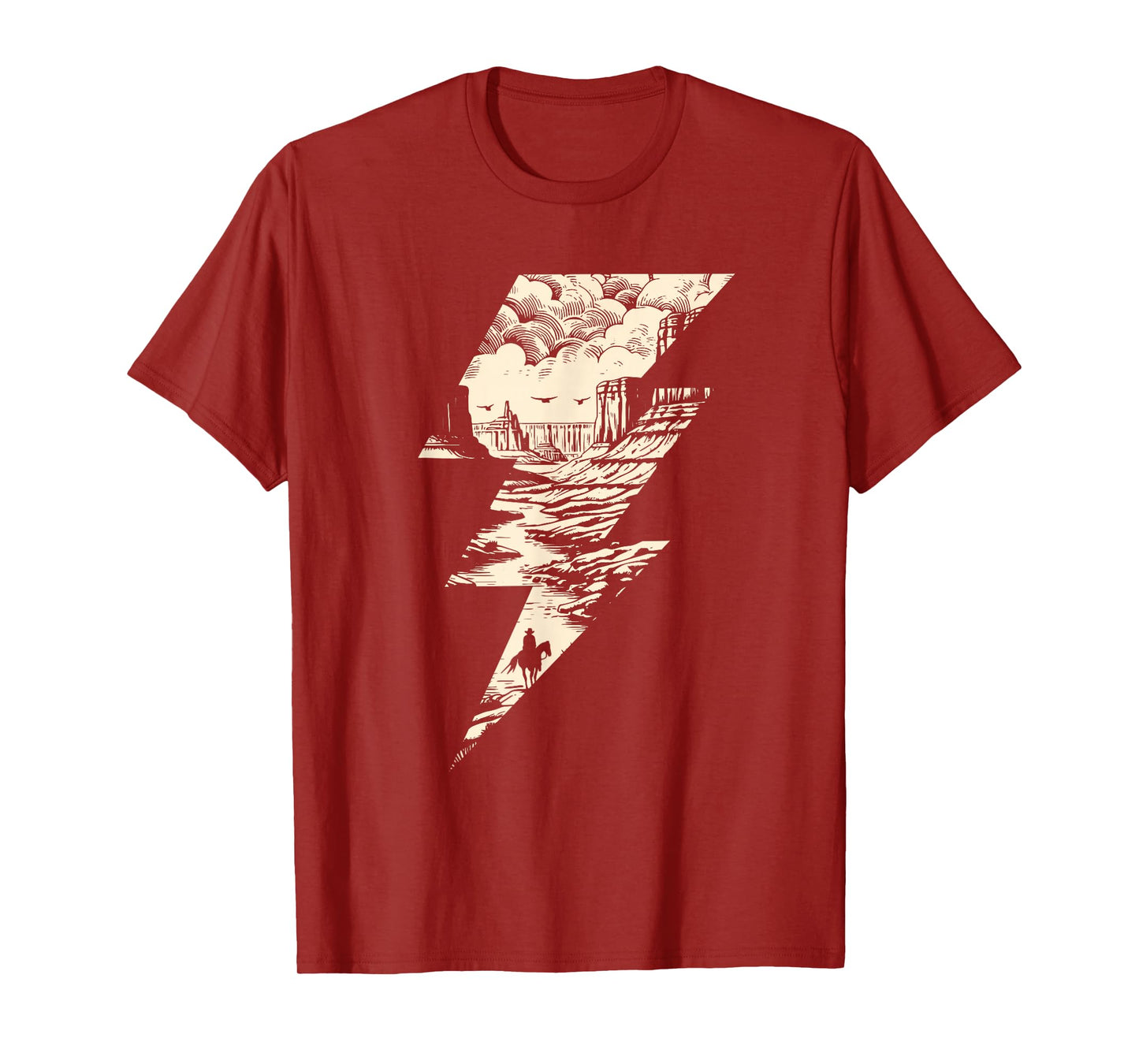 Wild West Lightning Bolt Vintage Western Country Cowboy T-Shirt