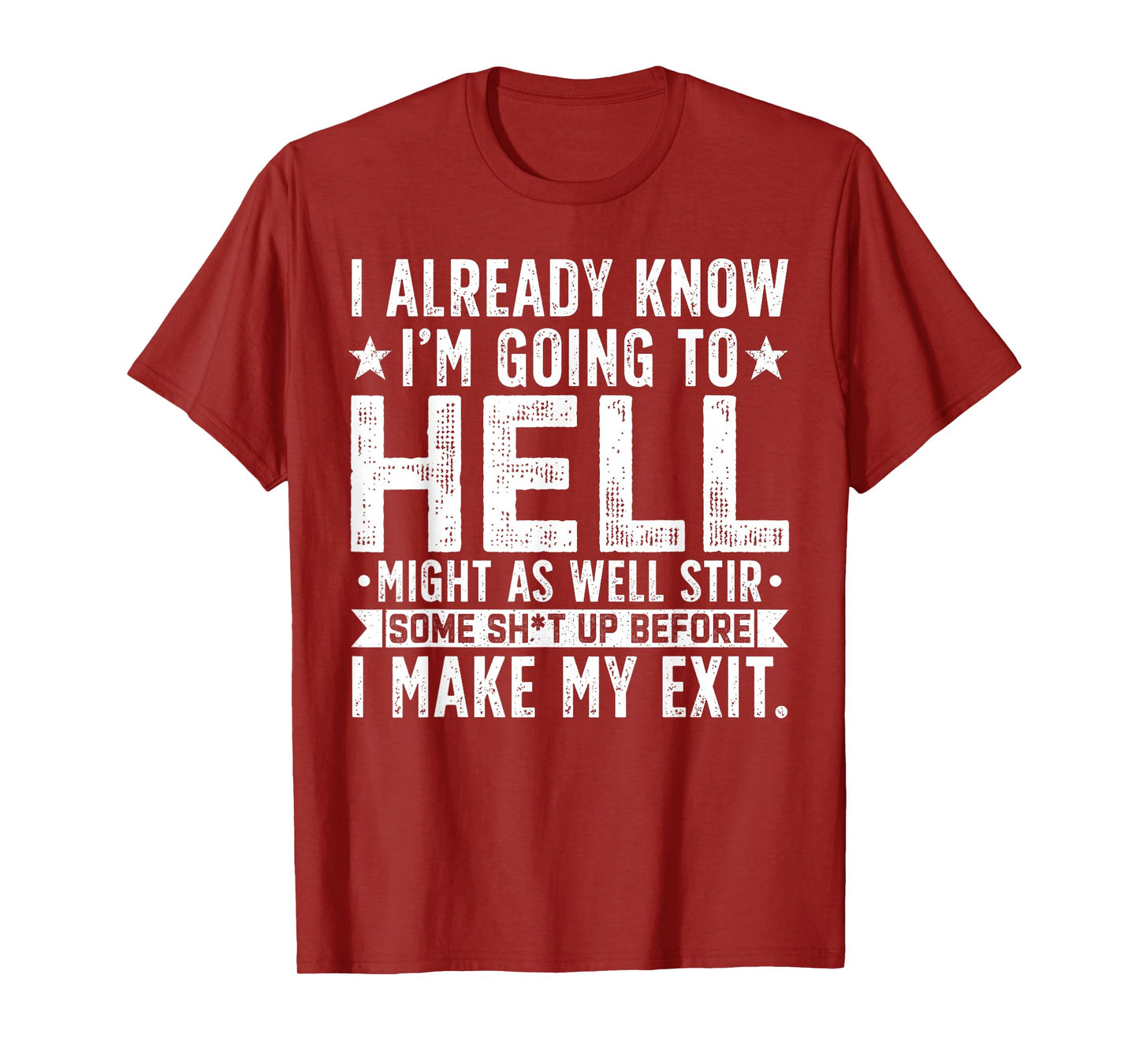 Funny I Already Know I'm Going To Hell Might As Well Stir T-Shirt