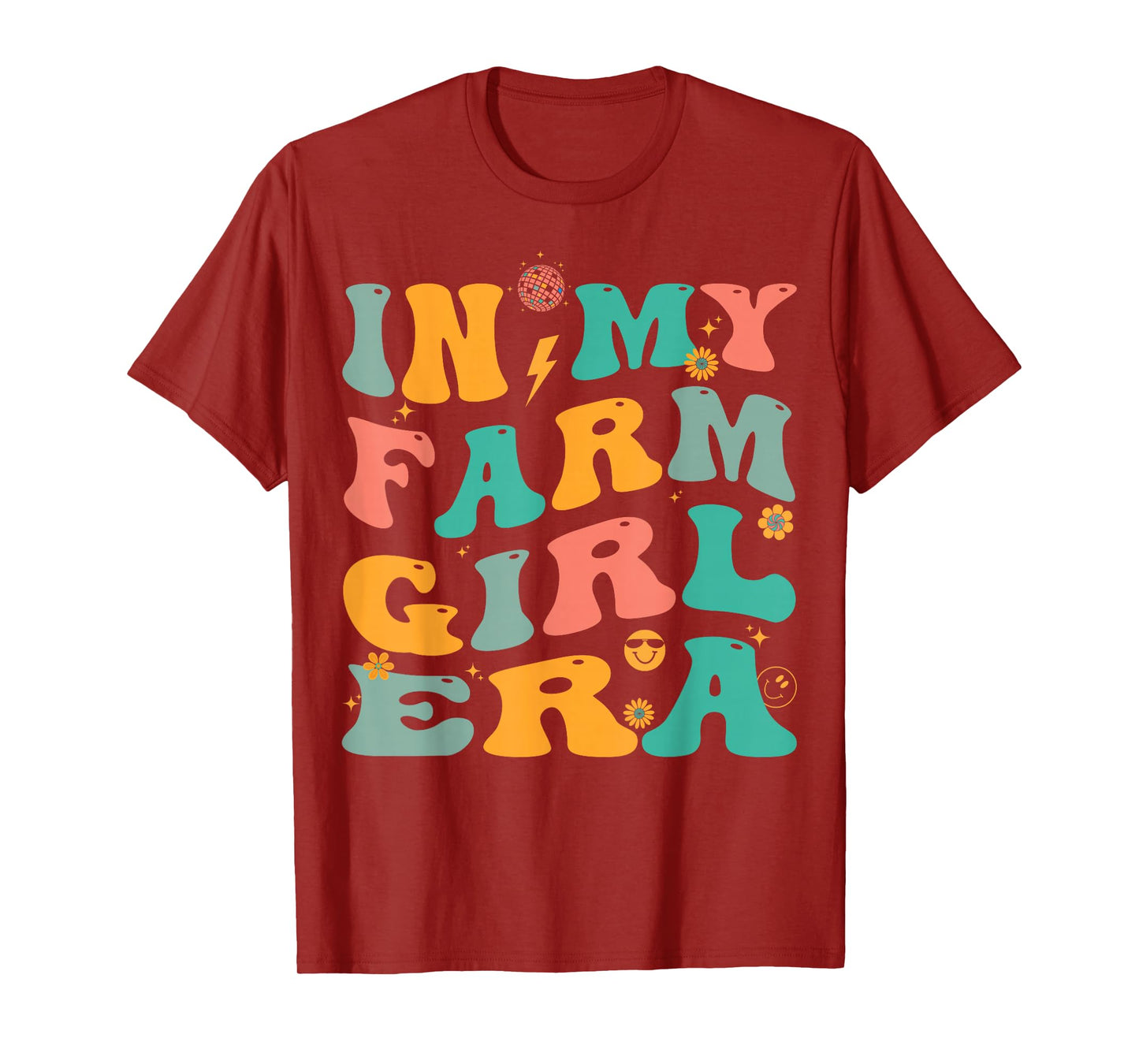 Retro Farm Girl Groovy Country Barn Life T-Shirt