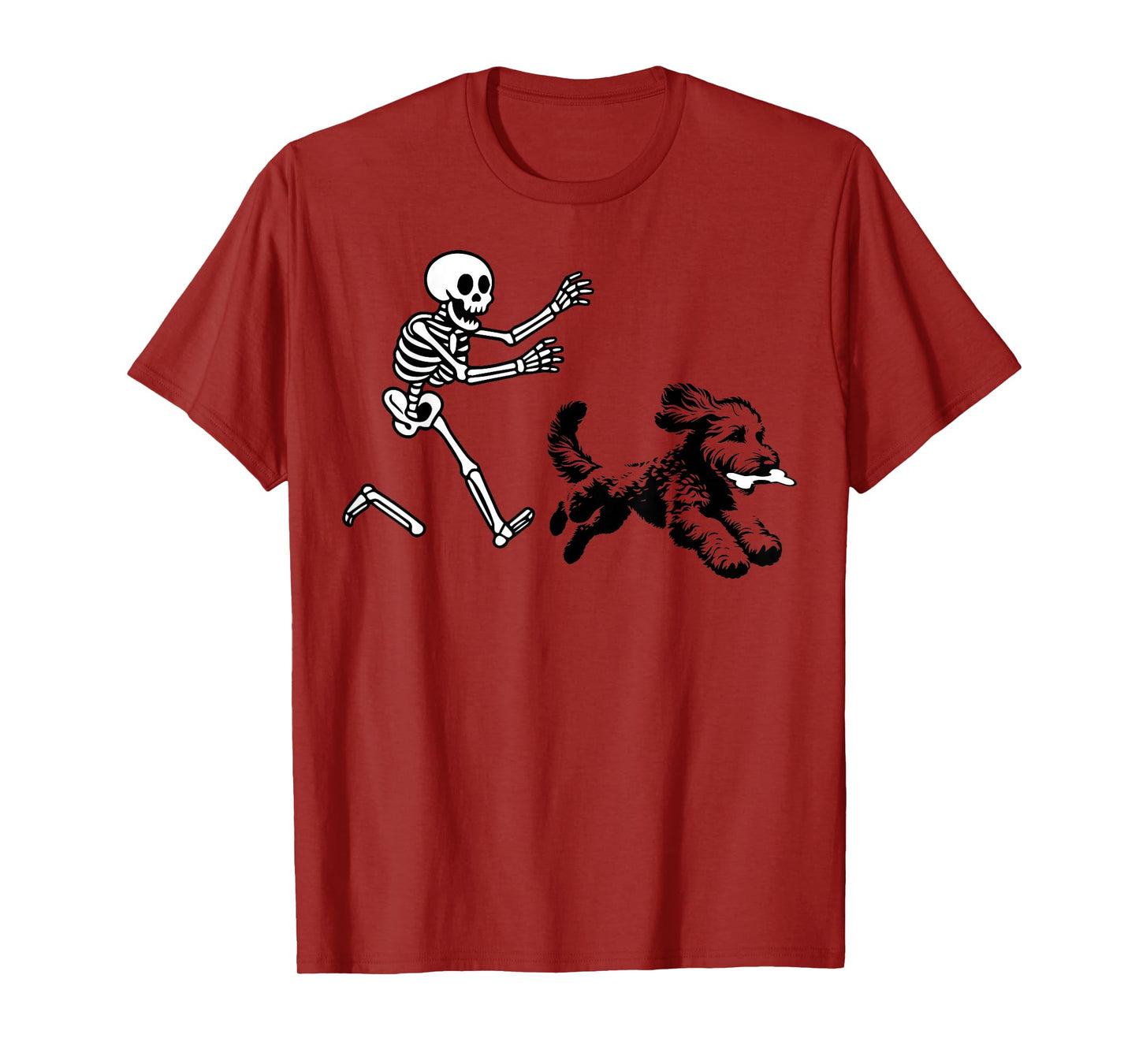 Funny Doodle Running Skeleton Halloween T-Shirt