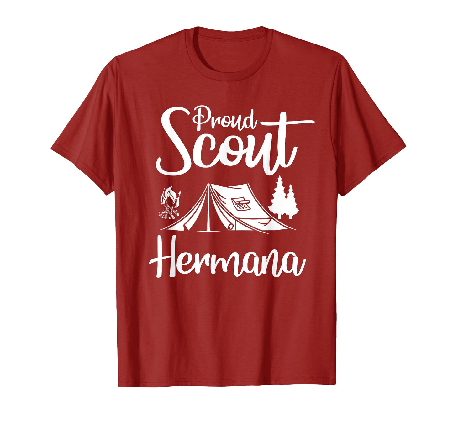 Proud Scout Hermana Camping Scouting Tent Scout Sis Leader T-Shirt